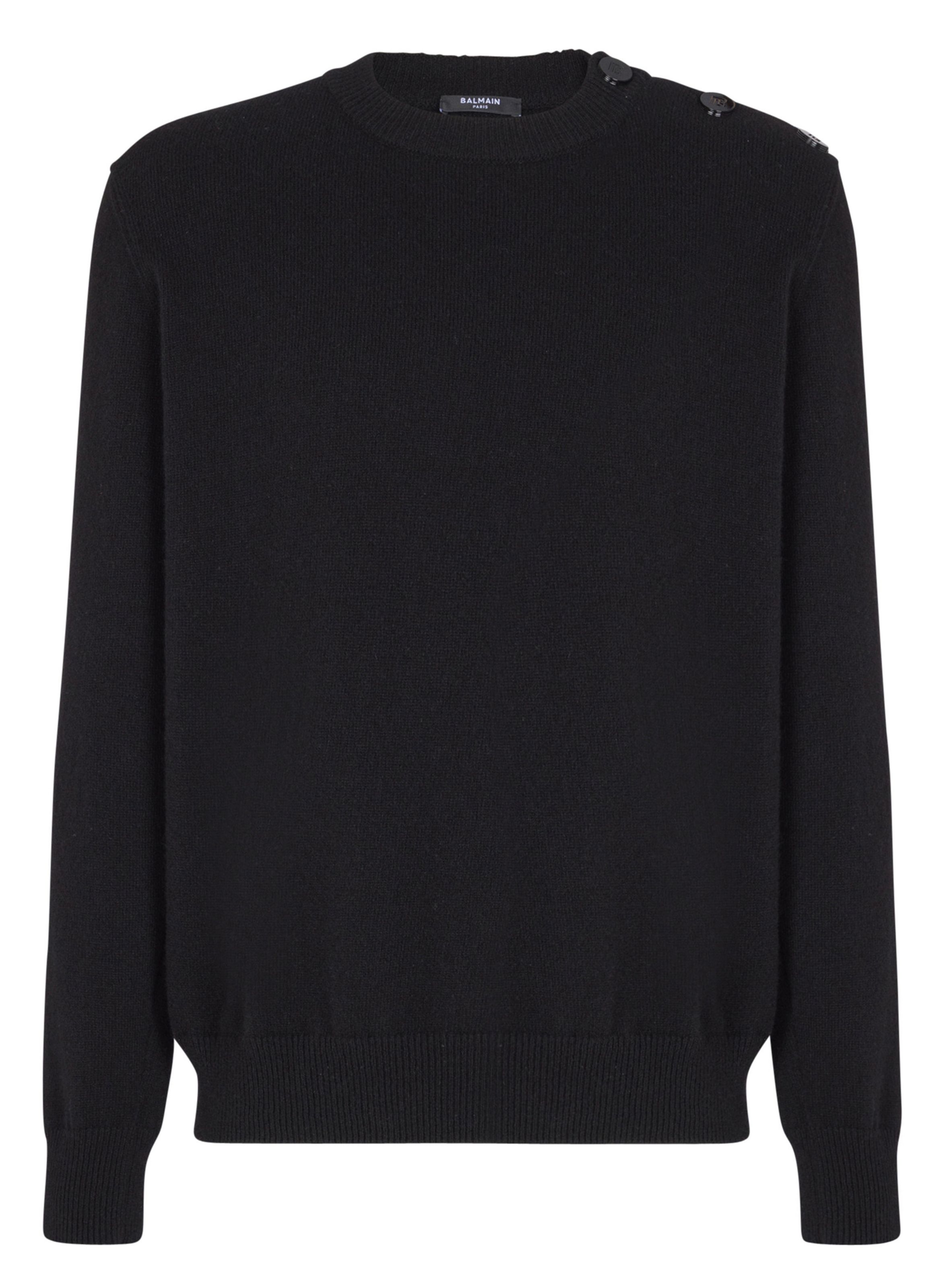 Pull fin en éco-cachemire BALMAIN Noir