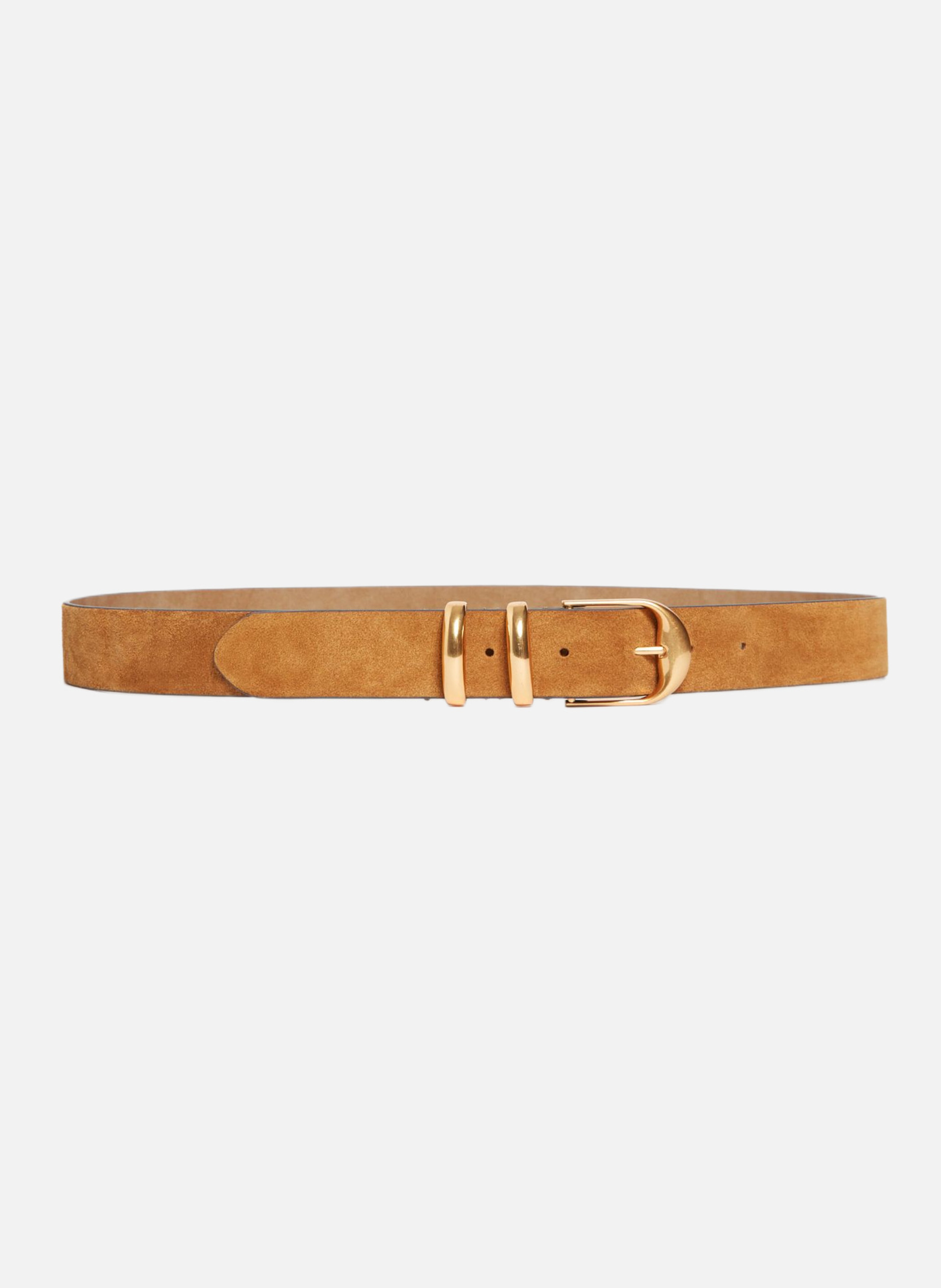 VANESSA BRUNO Ceinture 30mm en cuir caramel Marron