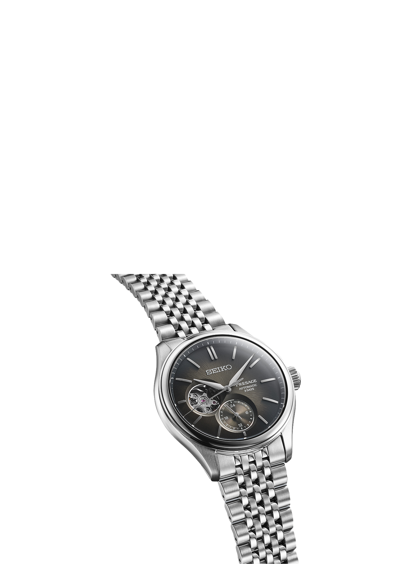 Montre automatique bracelet acier SEIKO Gris