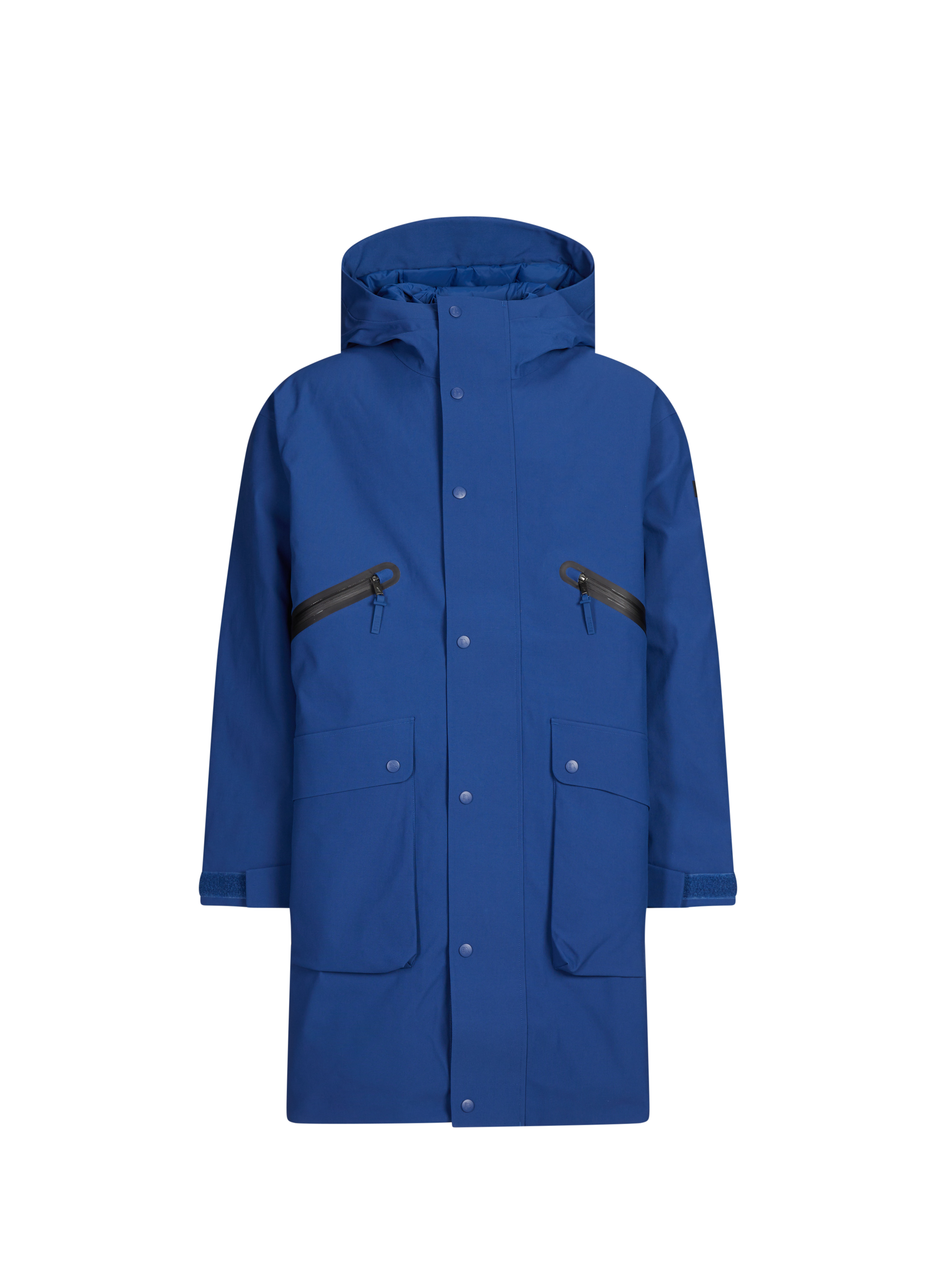 AIGLE Long parka with hood MTD Blue