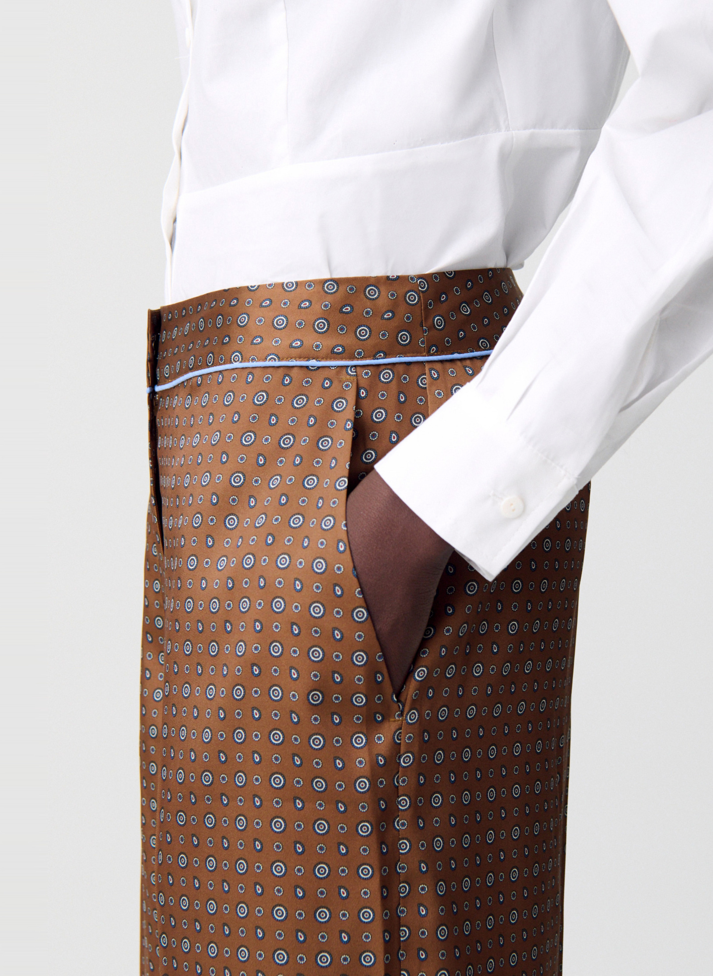 Pantalon évasé imprimé paula CLAUDIE PIERLOT Marron