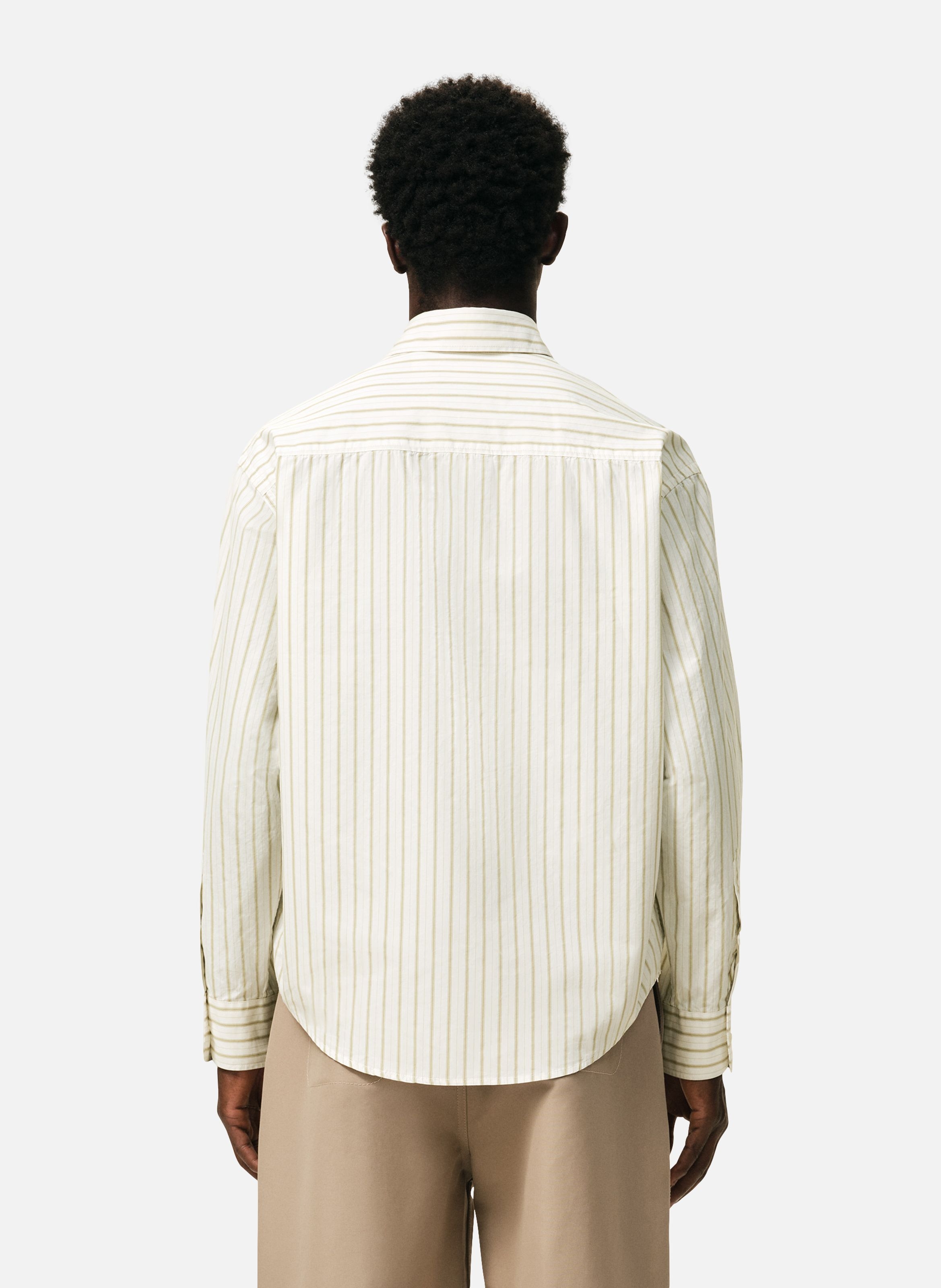 Chemise boxy manches longues ami de coeur unisexe en coton AMI PARIS Blanc