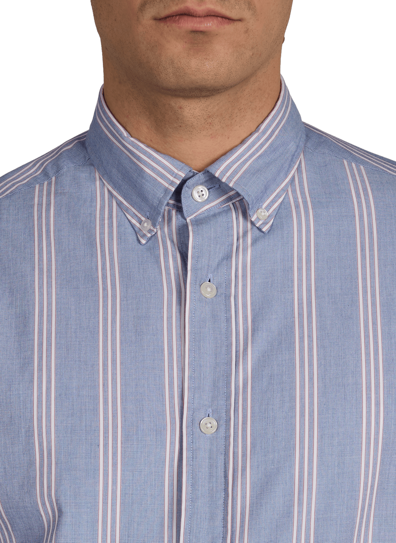 Striped shirt with American collar in cotton GANT Blue