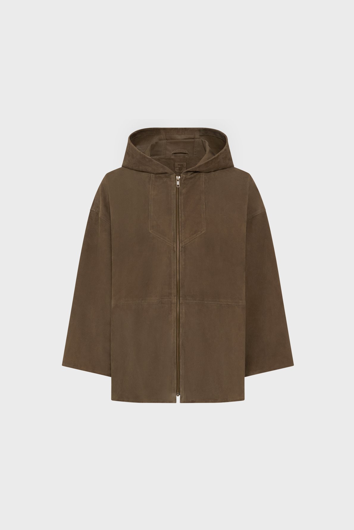 Manteau court à capuche en cuir velours - tassya GERARD DAREL Vert