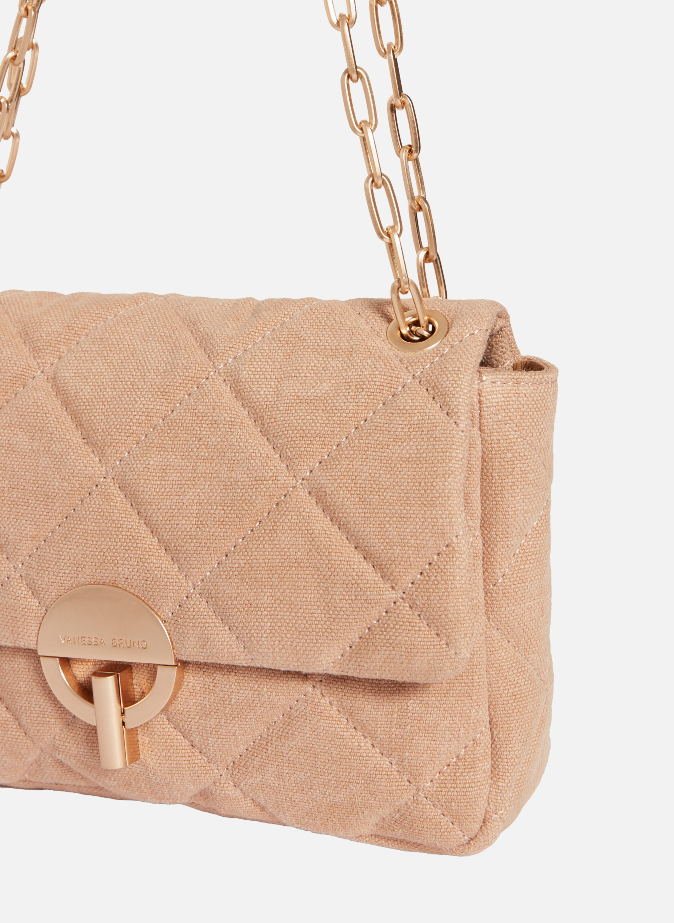 Grand sac moon en lin VANESSA BRUNO Beige