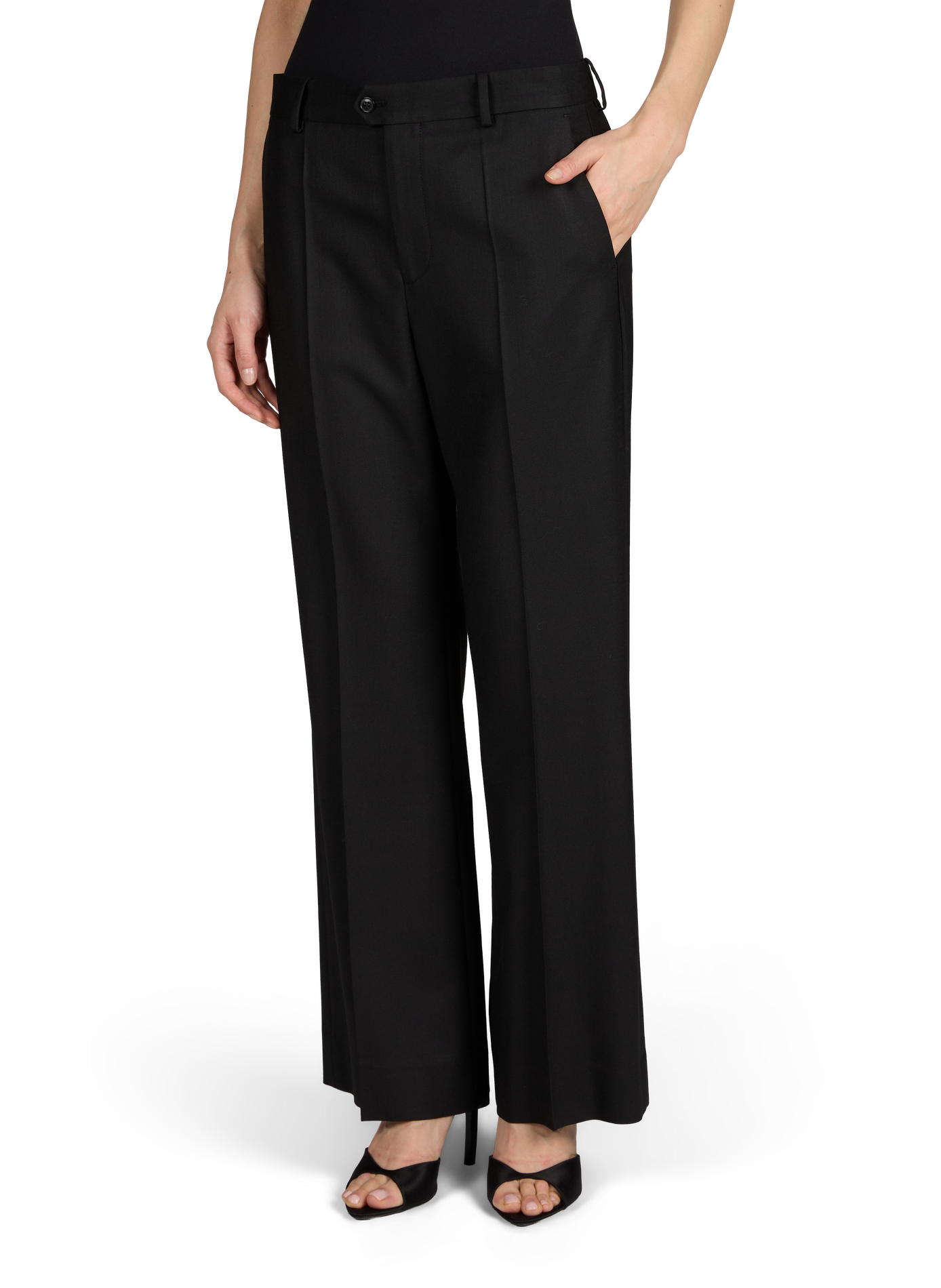 Cropped wool trousers VICTORIA BECKHAM Black
