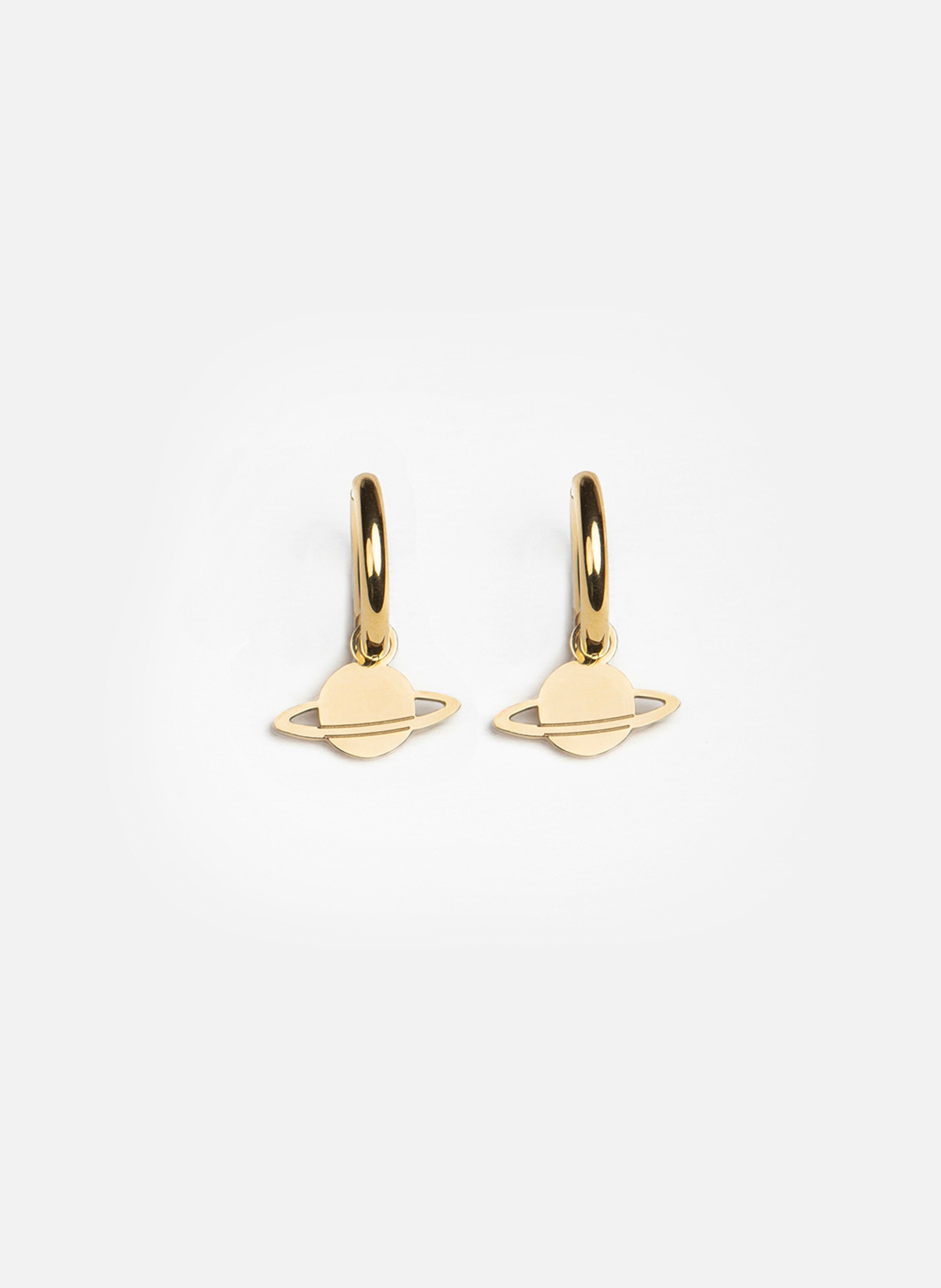 Boucles d'oreille en acier inoxydable doré KURAGE GINZA Doré