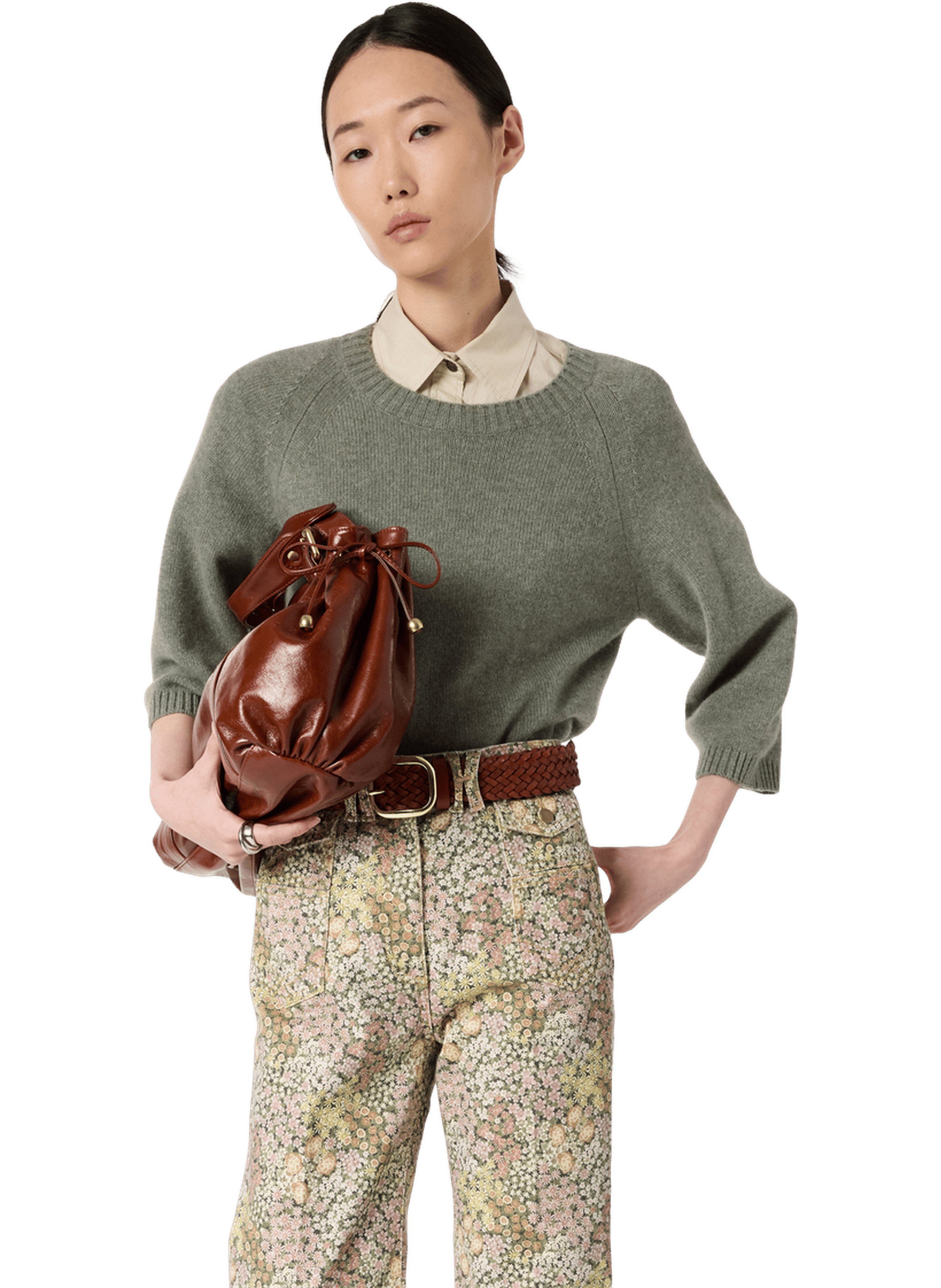 Pull à col rond en cachemire - liviah GERARD DAREL Vert