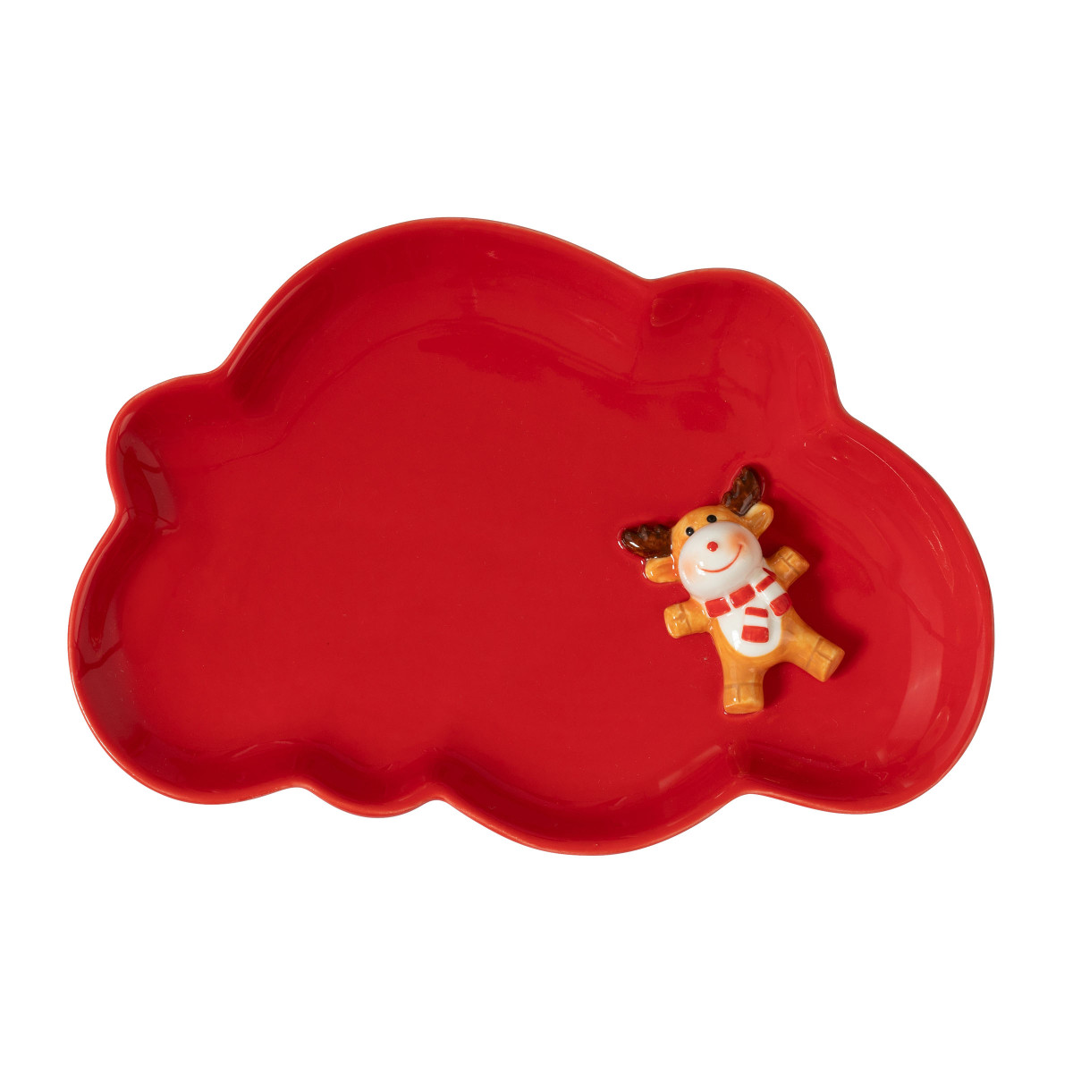 Miam cerf - assiette plate enfant MEDARD DE NOBLAT Rouge