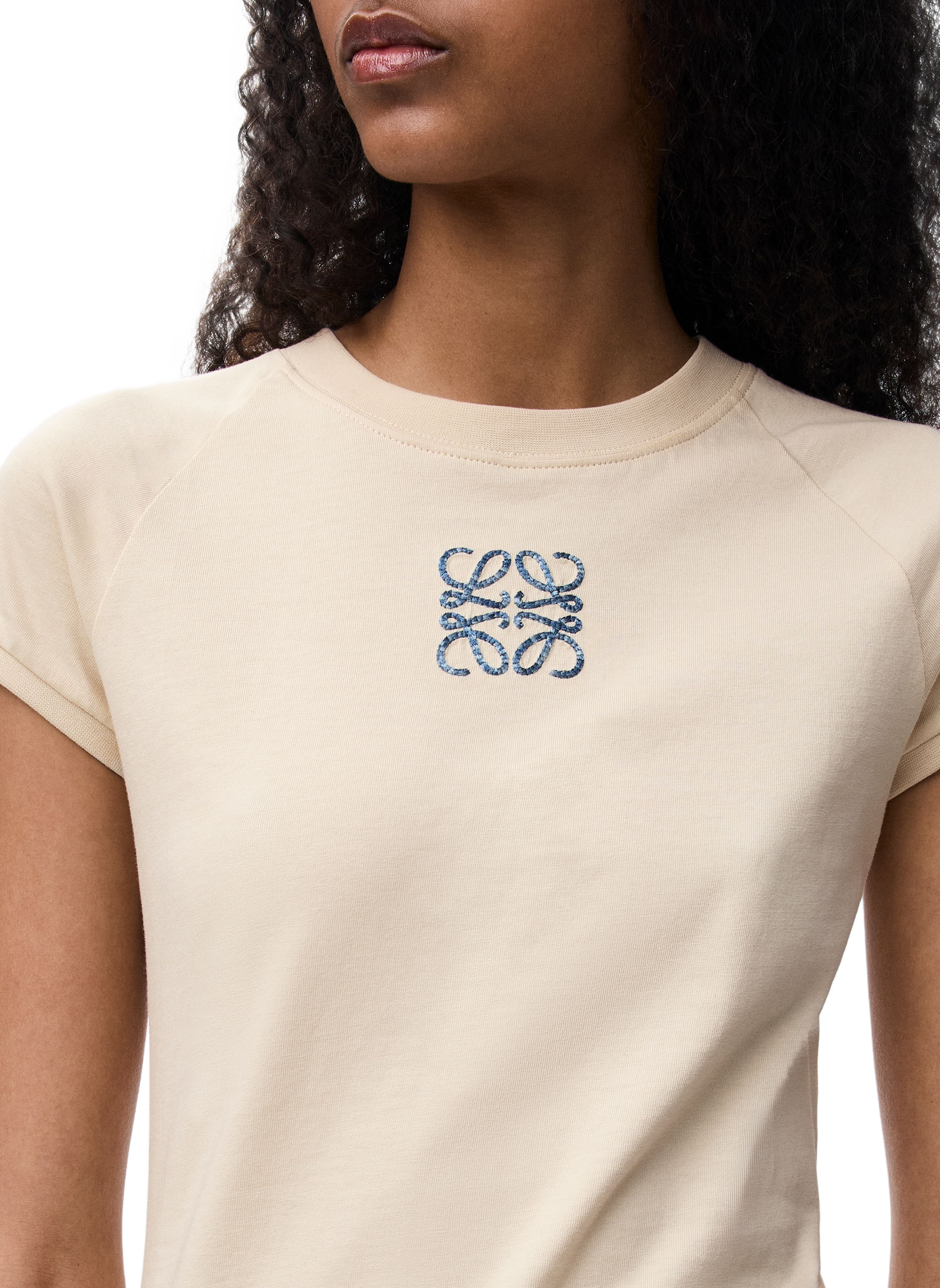 Fitted cotton T-shirt LOEWE Beige