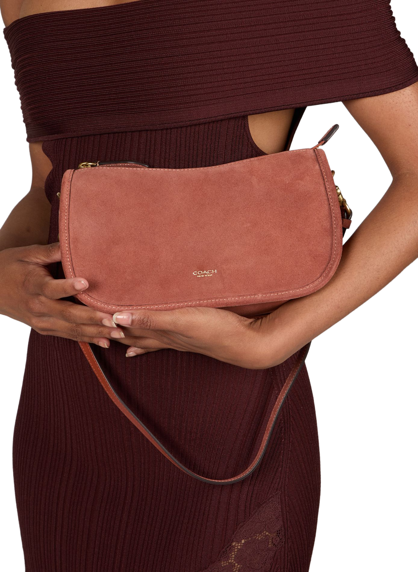Sac à main Waverly en cuir  COACH Marron