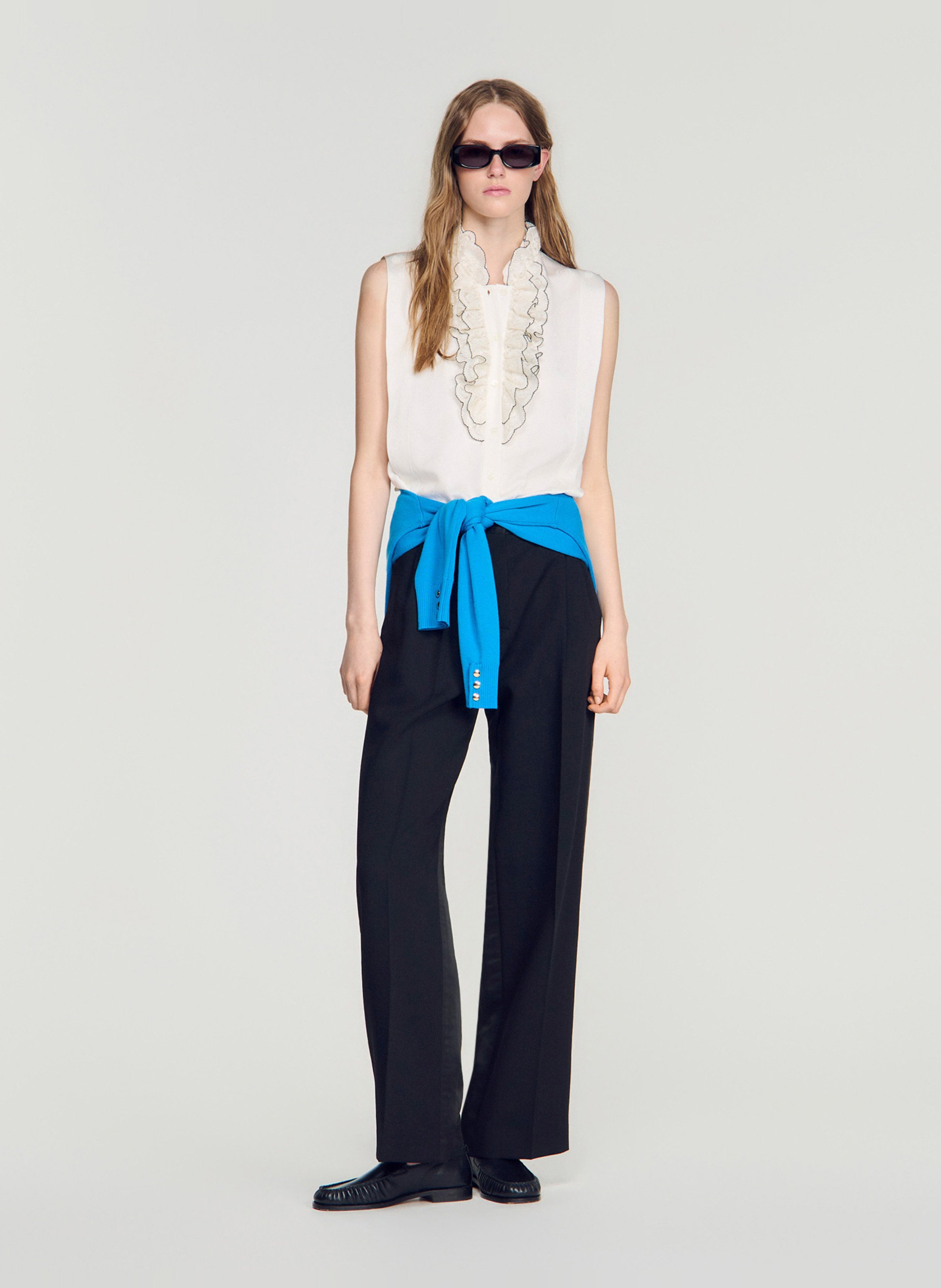 Top sans manches SANDRO Beige