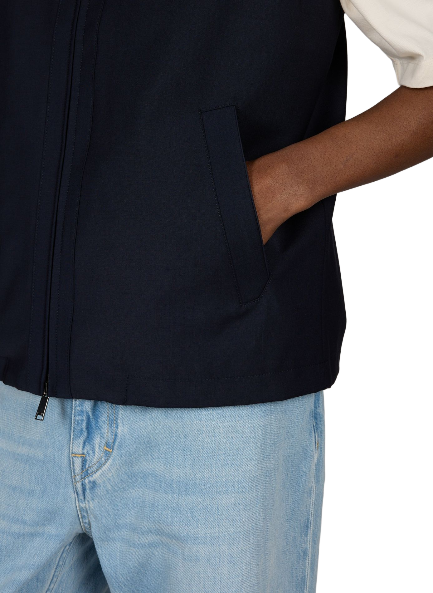 Veste zippée sans manches ETON Bleu