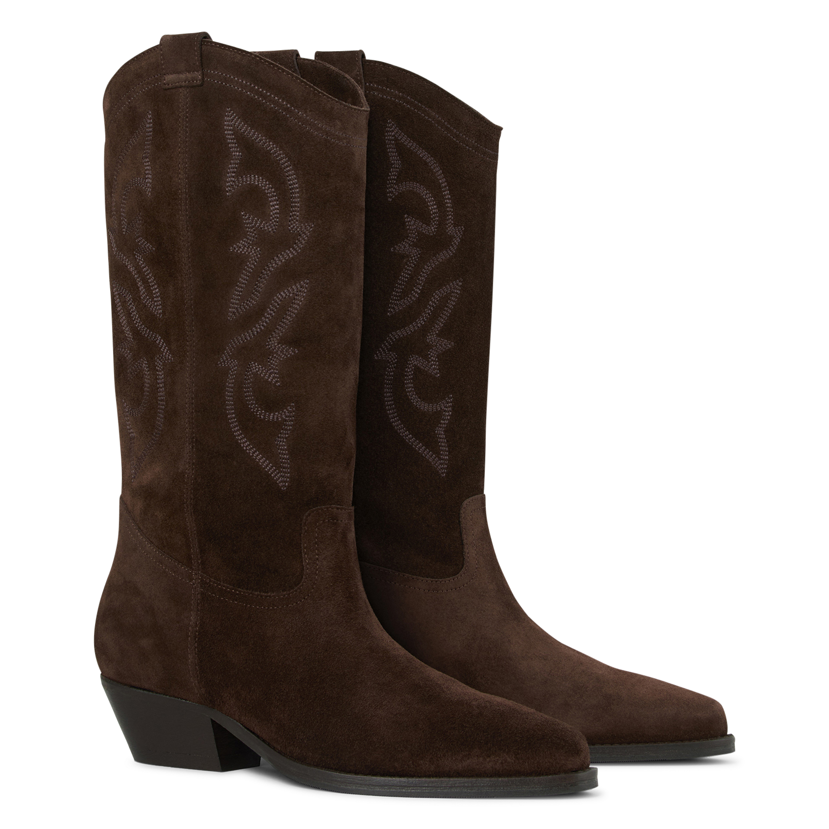 Bottes en cuir claurys BA&SH Marron