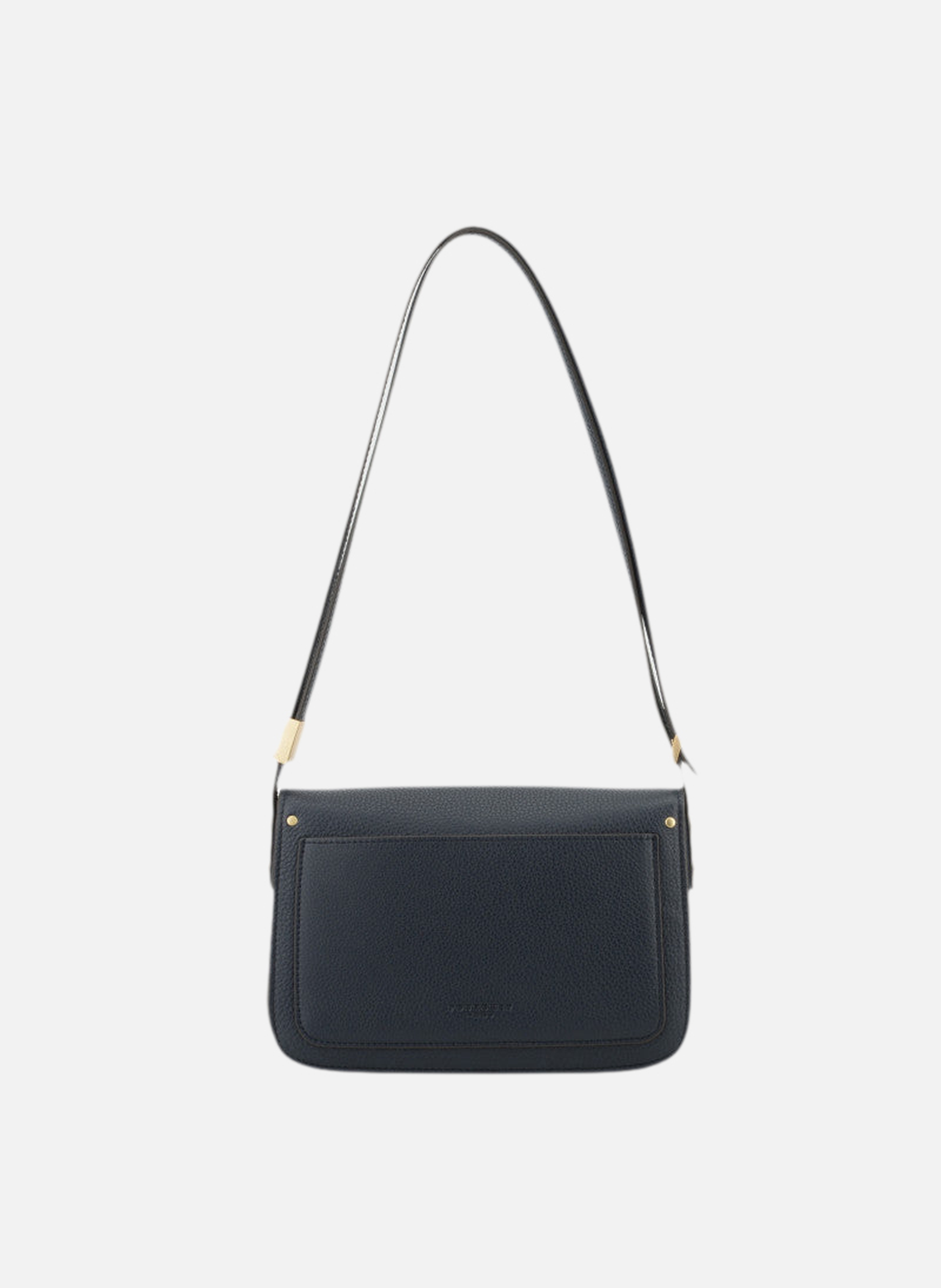 Auteuil | sac porté travers gm en cuir de vachette POURCHET Bleu