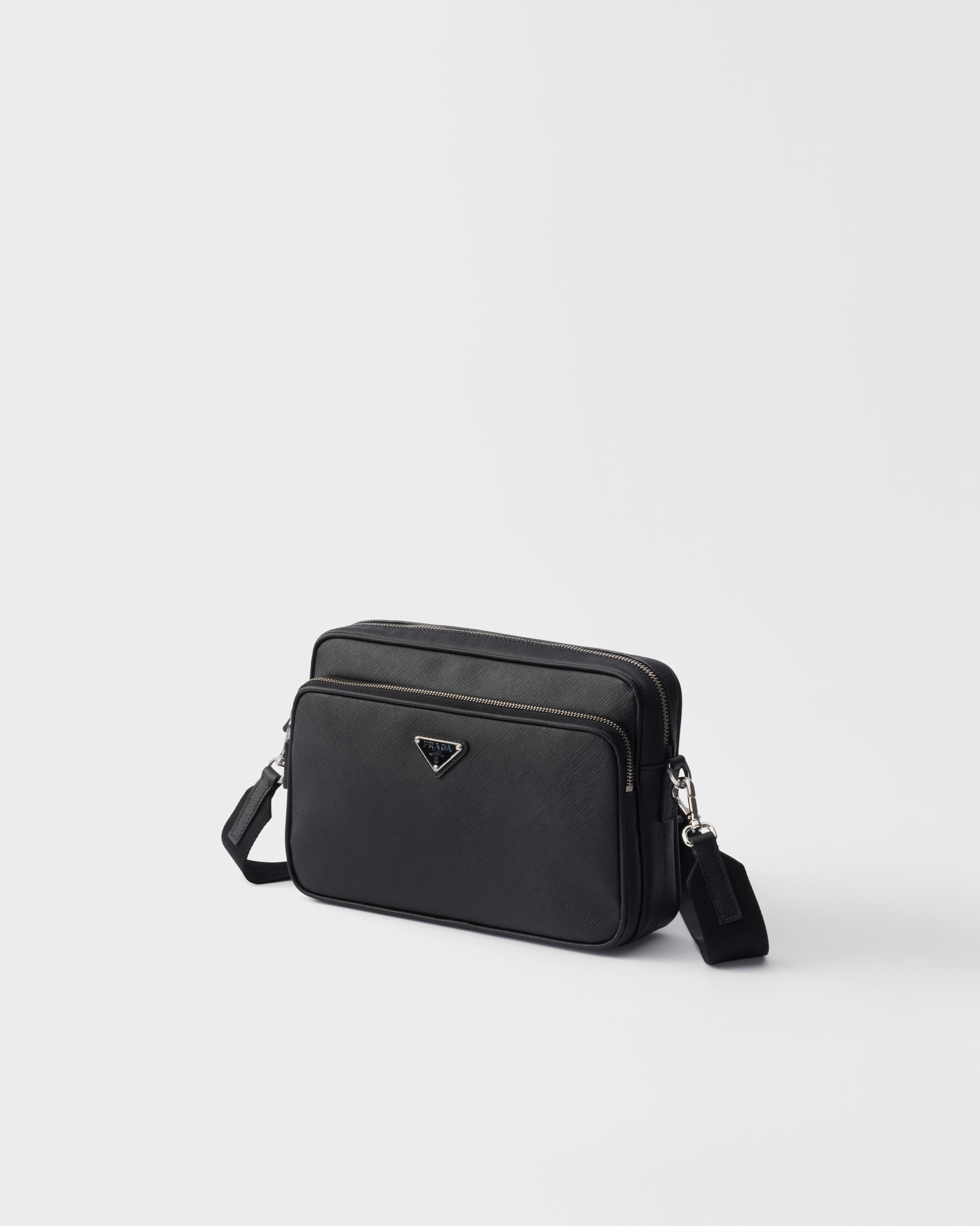 Sac porté épaule en cuir saffiano PRADA Noir