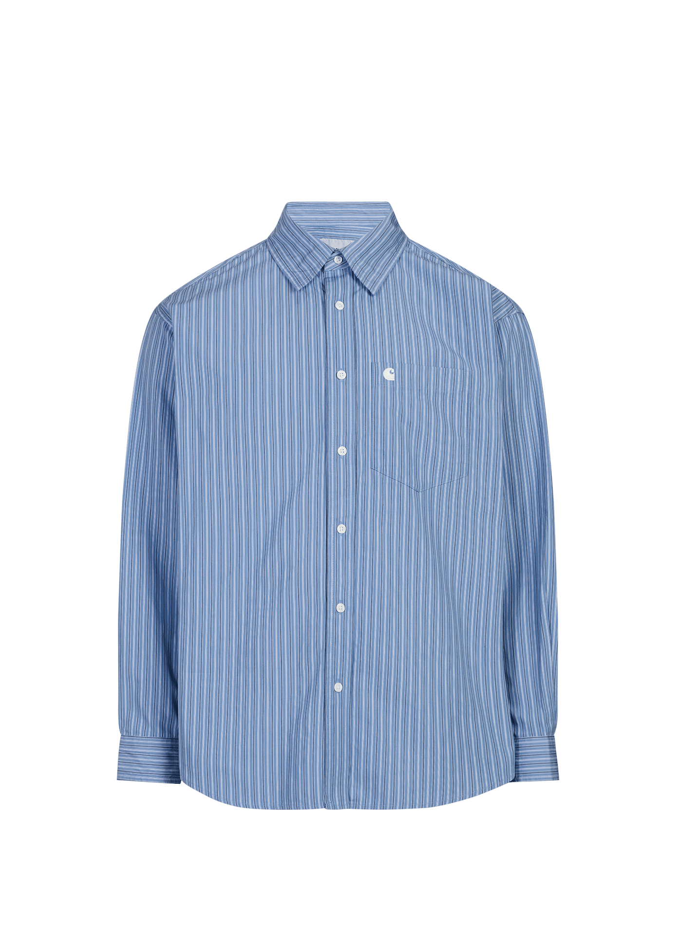 Striped long-sleeve cotton shirt CARHARTT WIP Blue