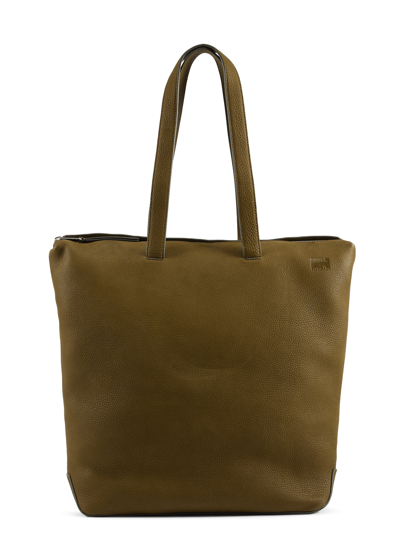 Tote bag zippé en cuir grainé  PAUL SMITH Vert