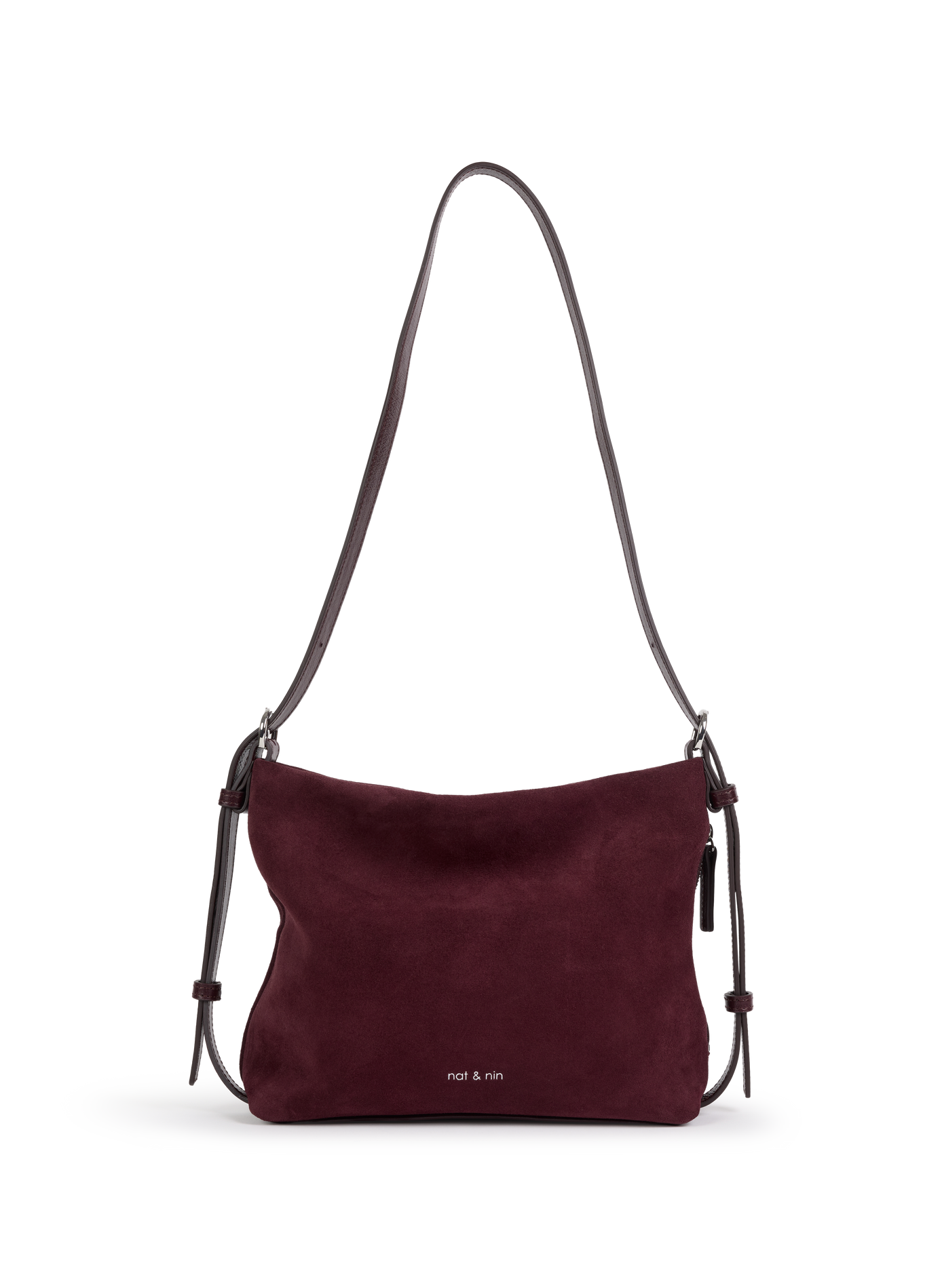 Sac porté épaule en cuir NAT & NIN Violet