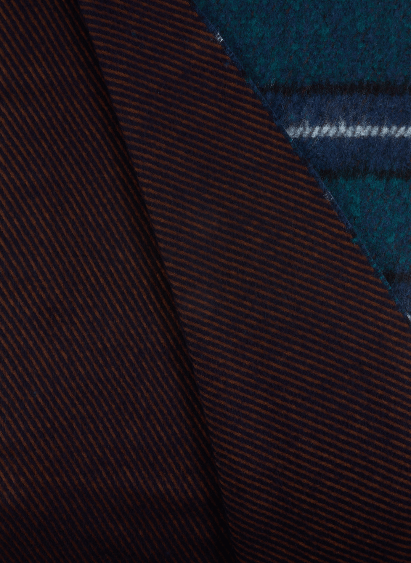 Check scarf AU PRINTEMPS PARIS Blue