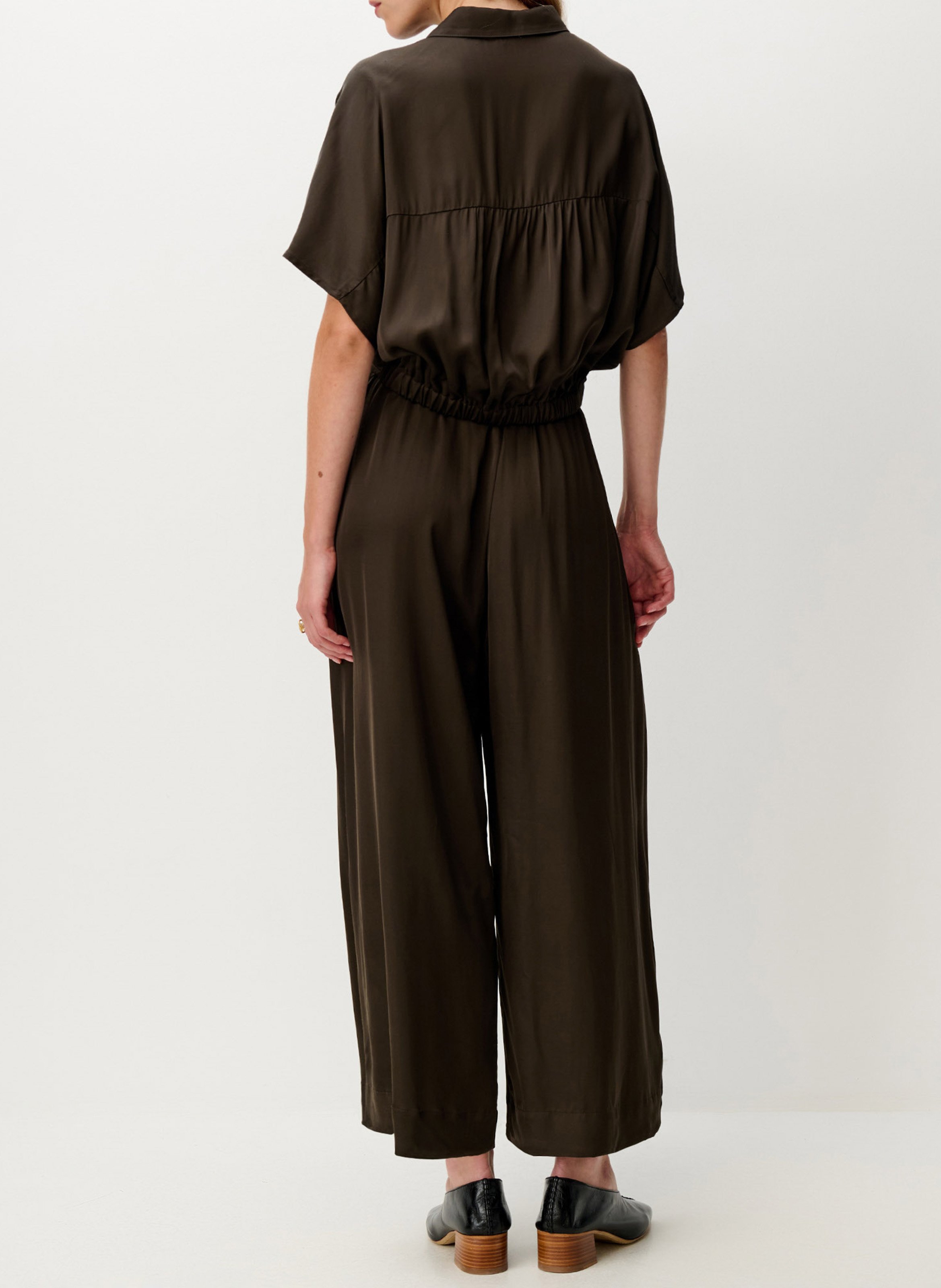 Pantalon large taille haute fluide isla night SESSUN Marron