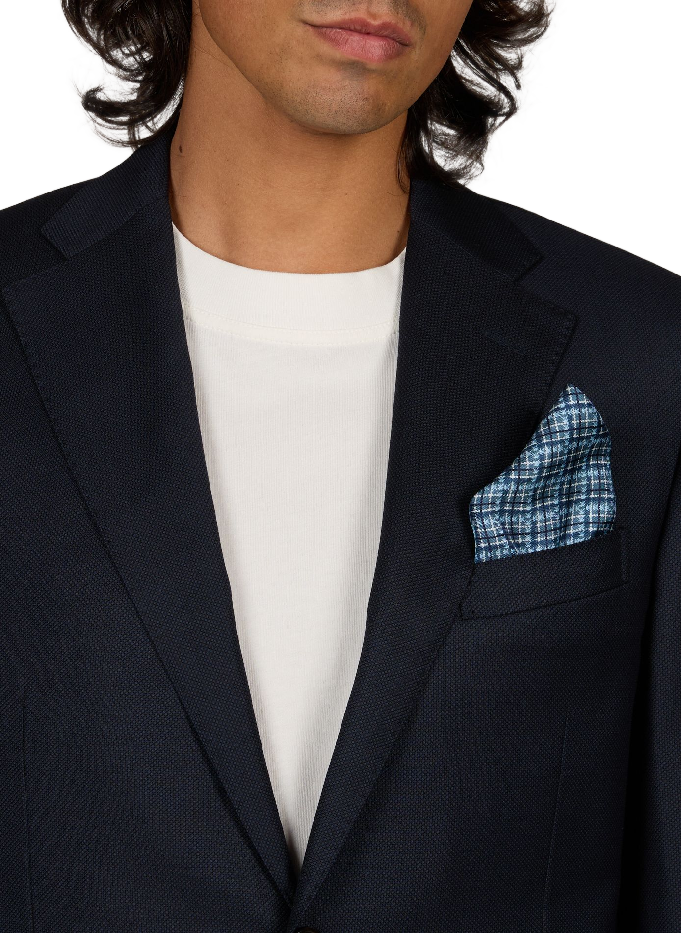 Square silk printed scarf PETRUSSE Blue