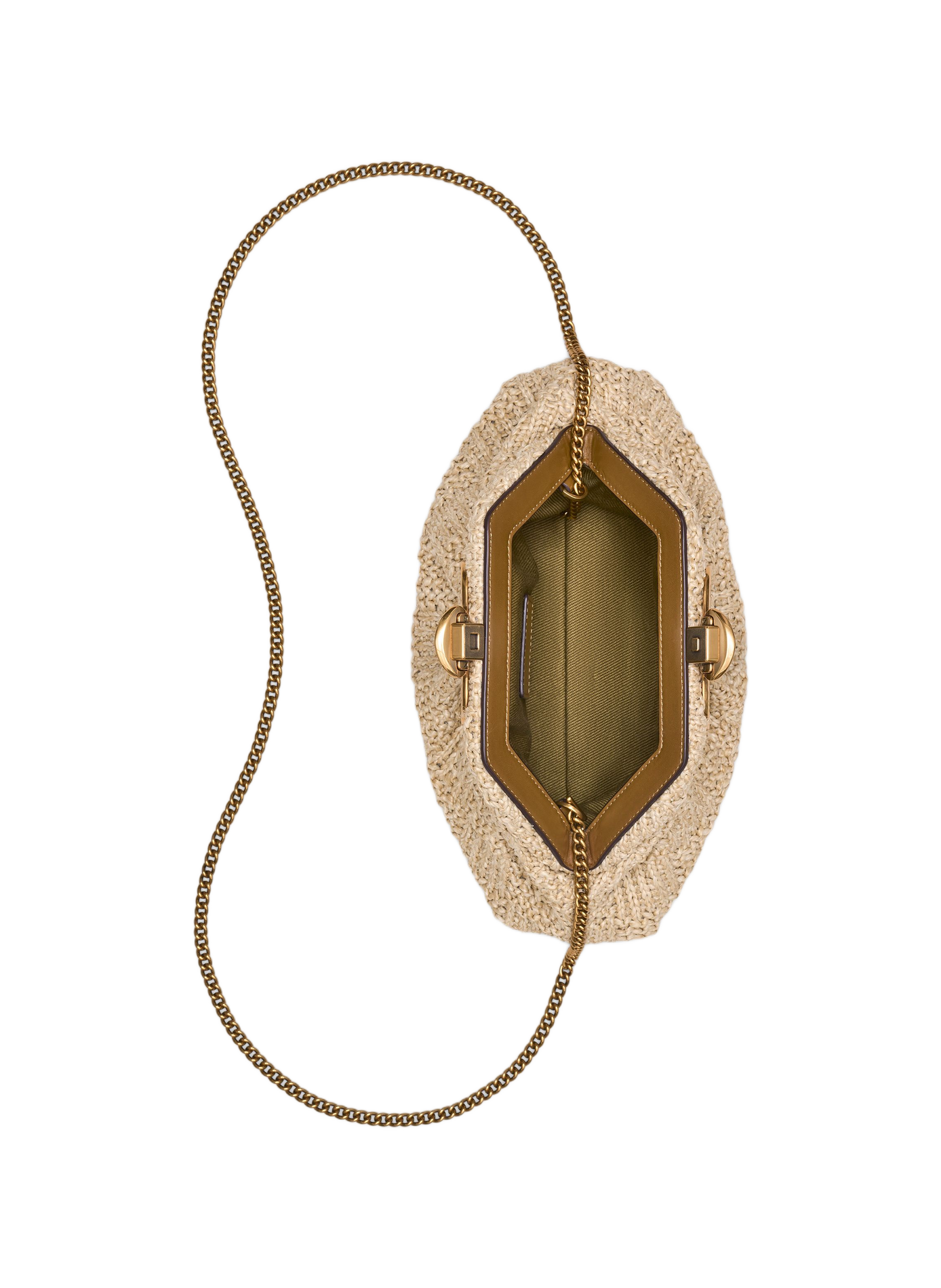 Sac à main The Summer Woven Glam Small Clutch MARC JACOBS Beige