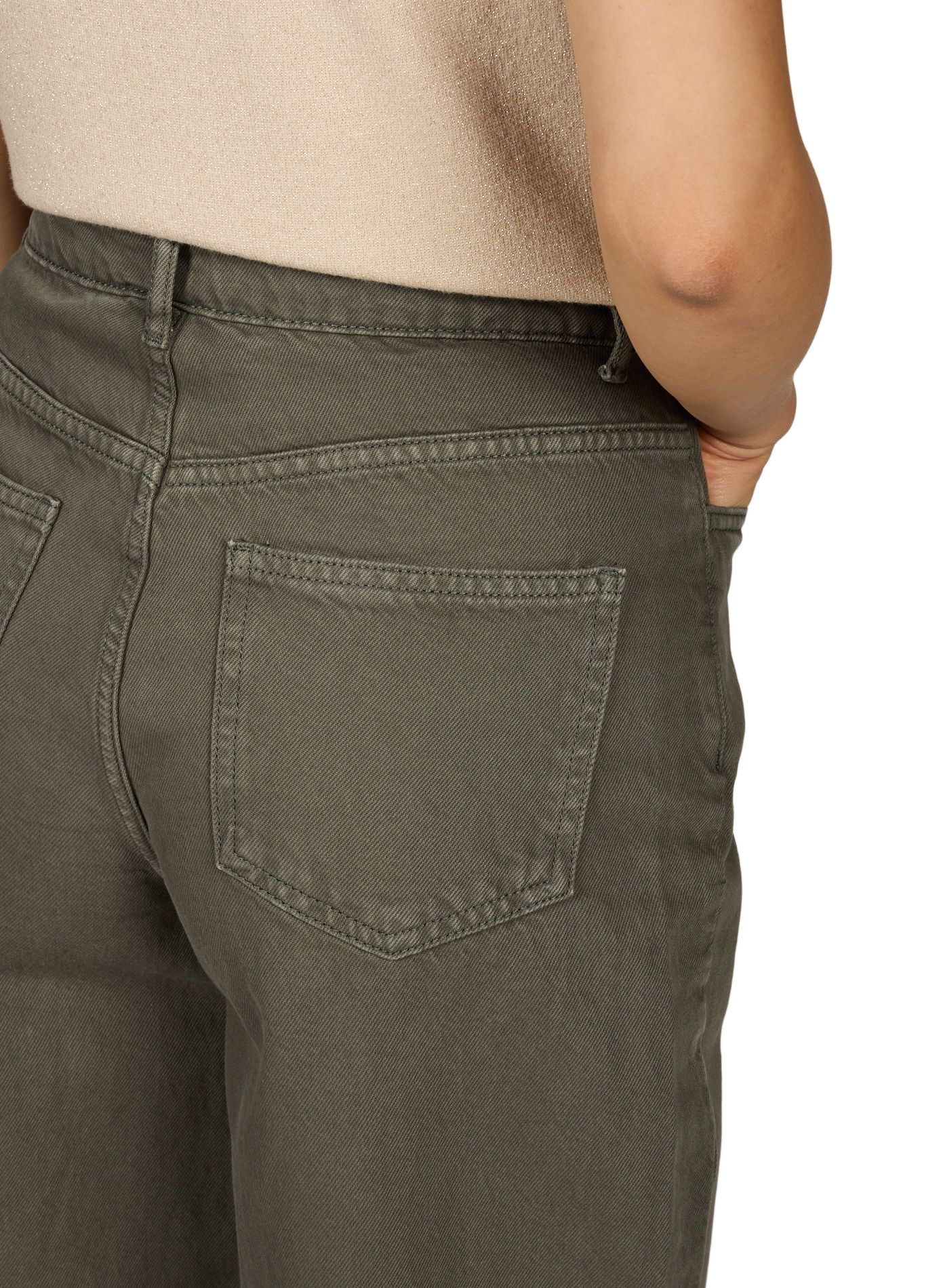 Weite Baumwolljeans VILA Khaki