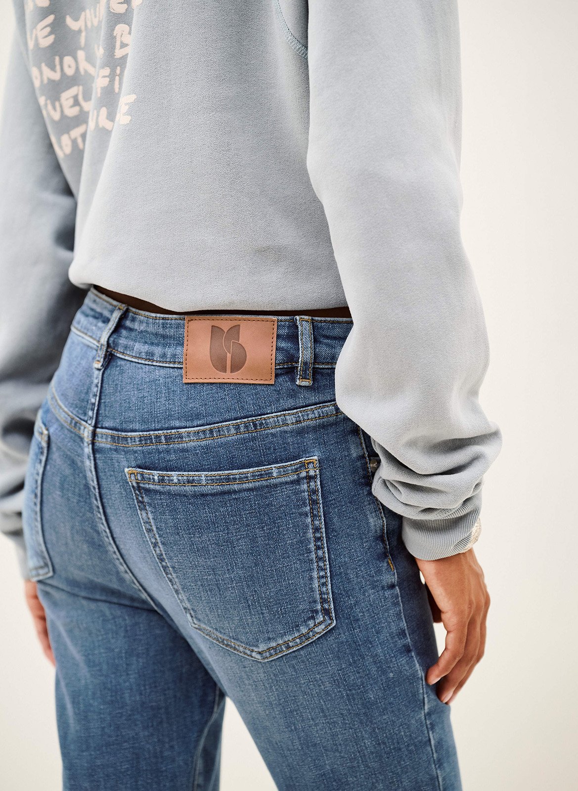 Slim fit jeans van gemengd katoen niko BA&SH Blauw