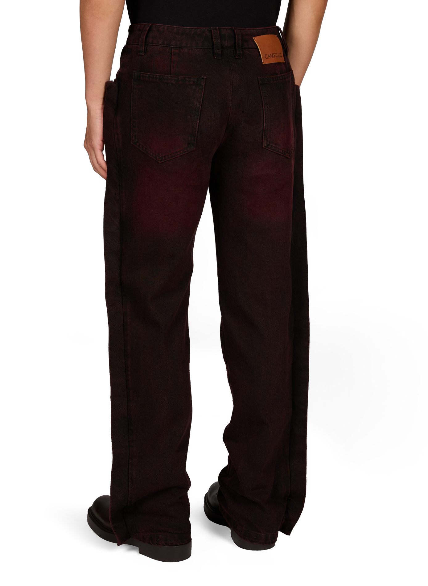 Wide cotton jeans CAMPILLO Red