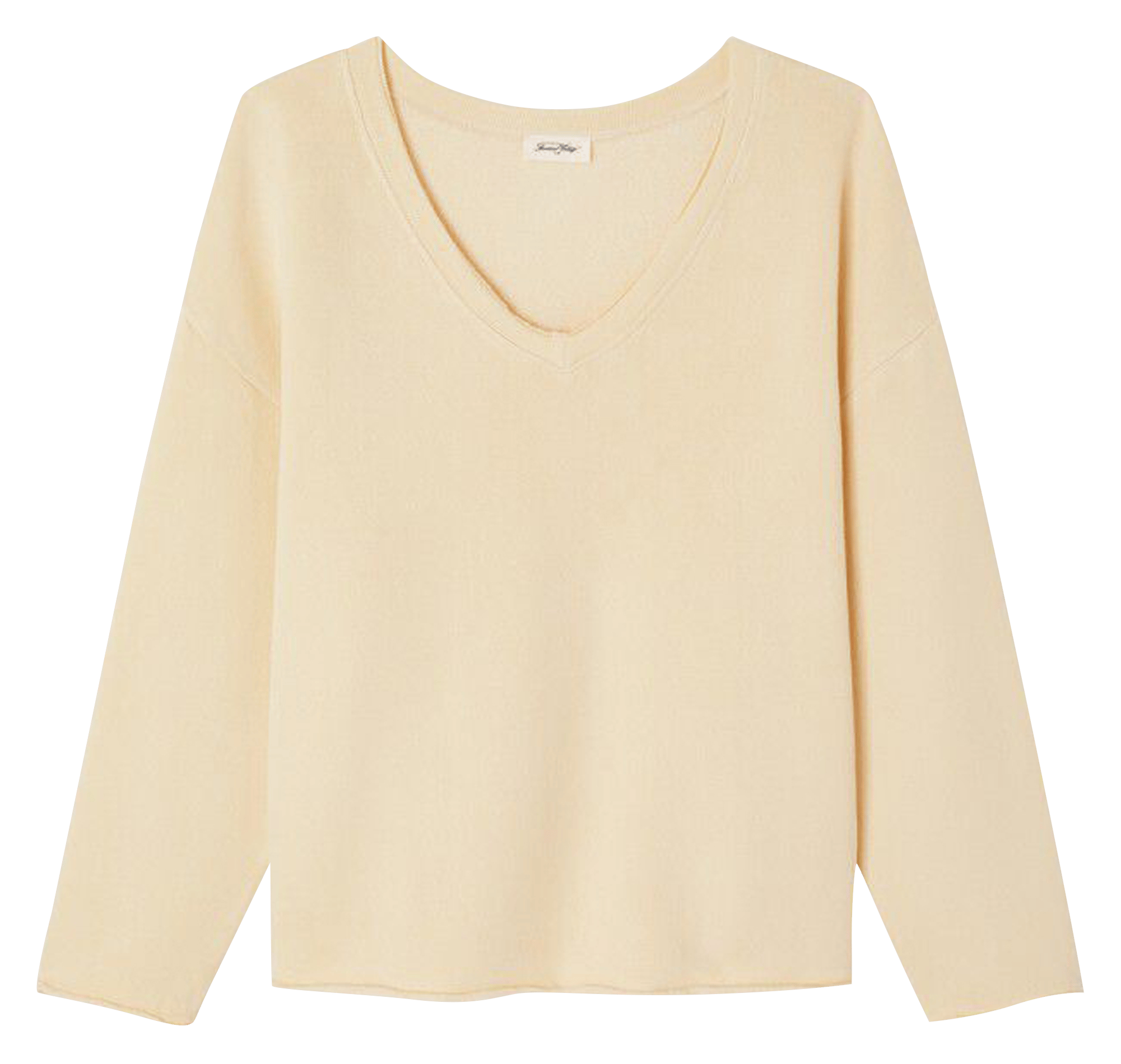Sweat droit col v nishtown AMERICAN VINTAGE Beige