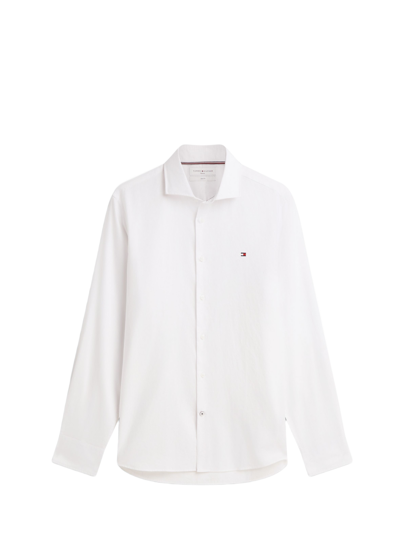 Einfarbiges Baumwollhemd TOMMY HILFIGER Weiss