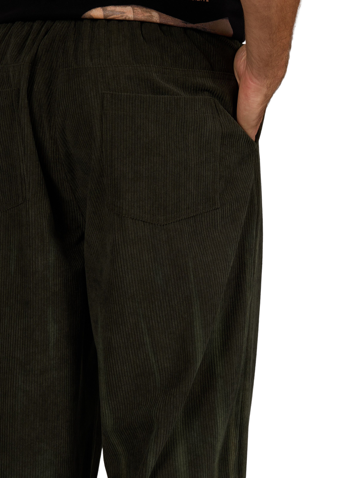 Wide-leg velour trousers PAS UNE MARQUE Green