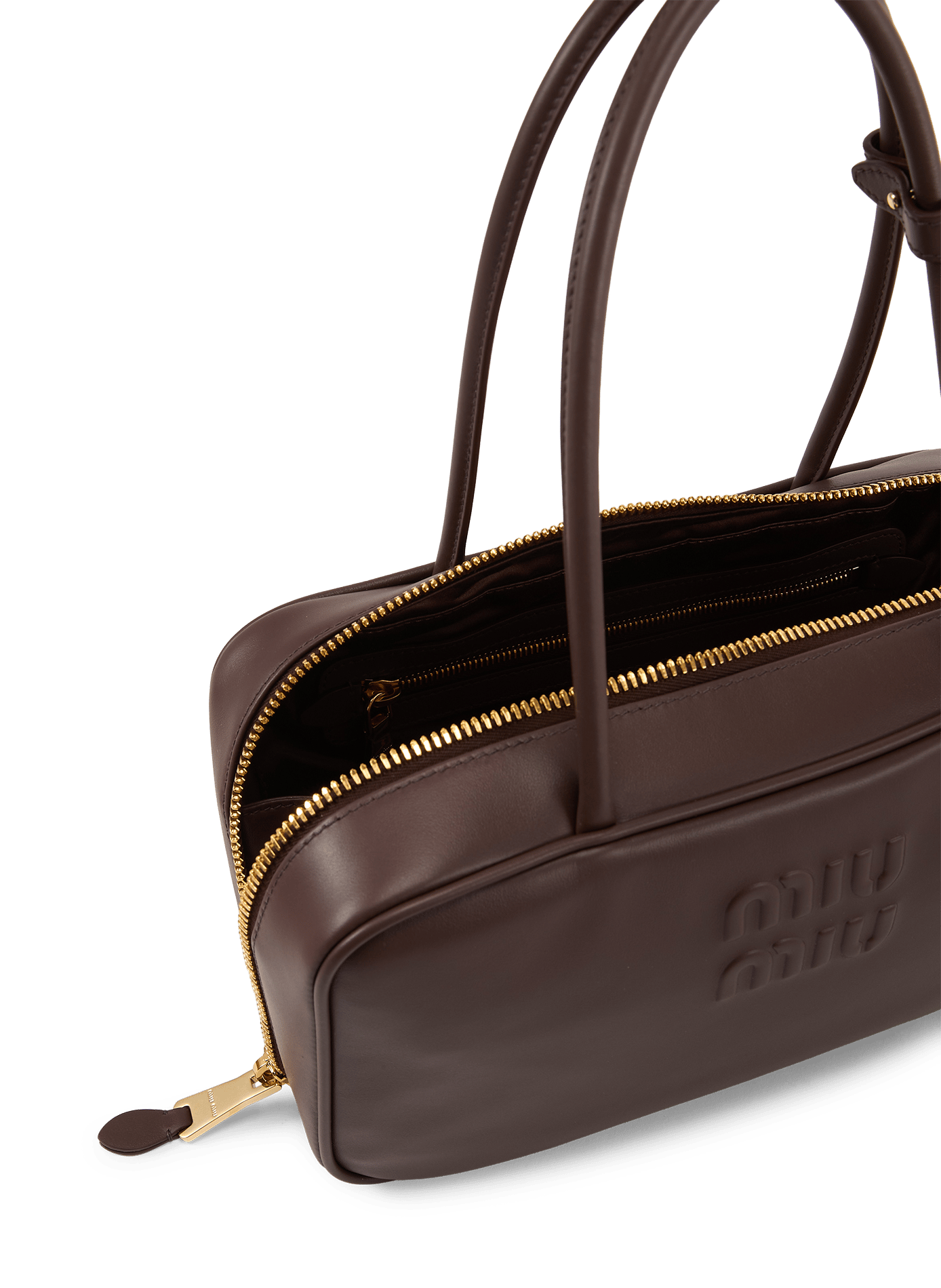 Sac à main Beau en cuir MIU MIU Marron