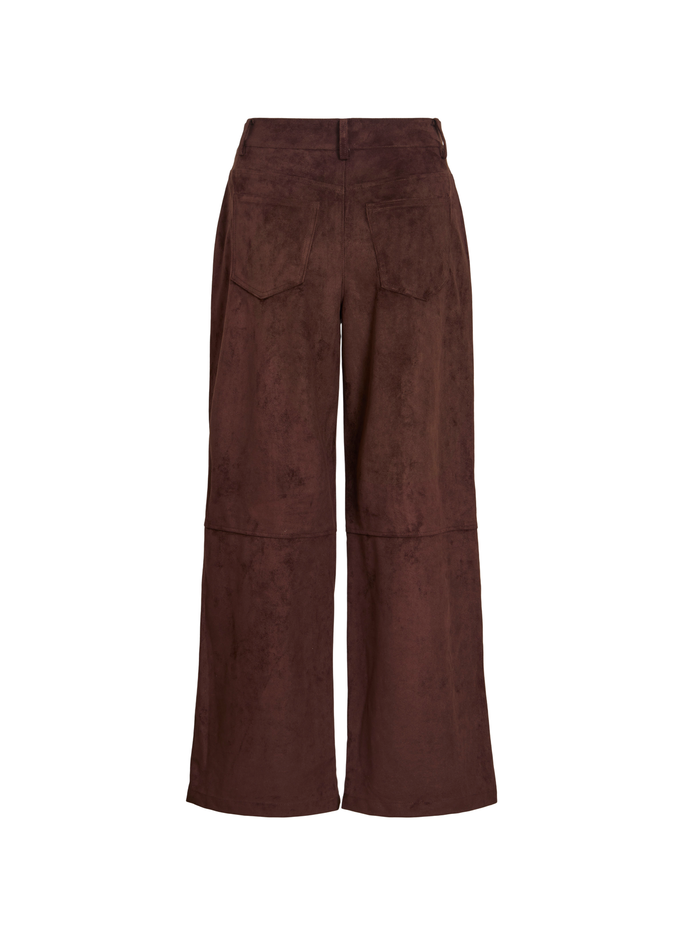 Straight-leg wide-leg suede trousers VILA Brown