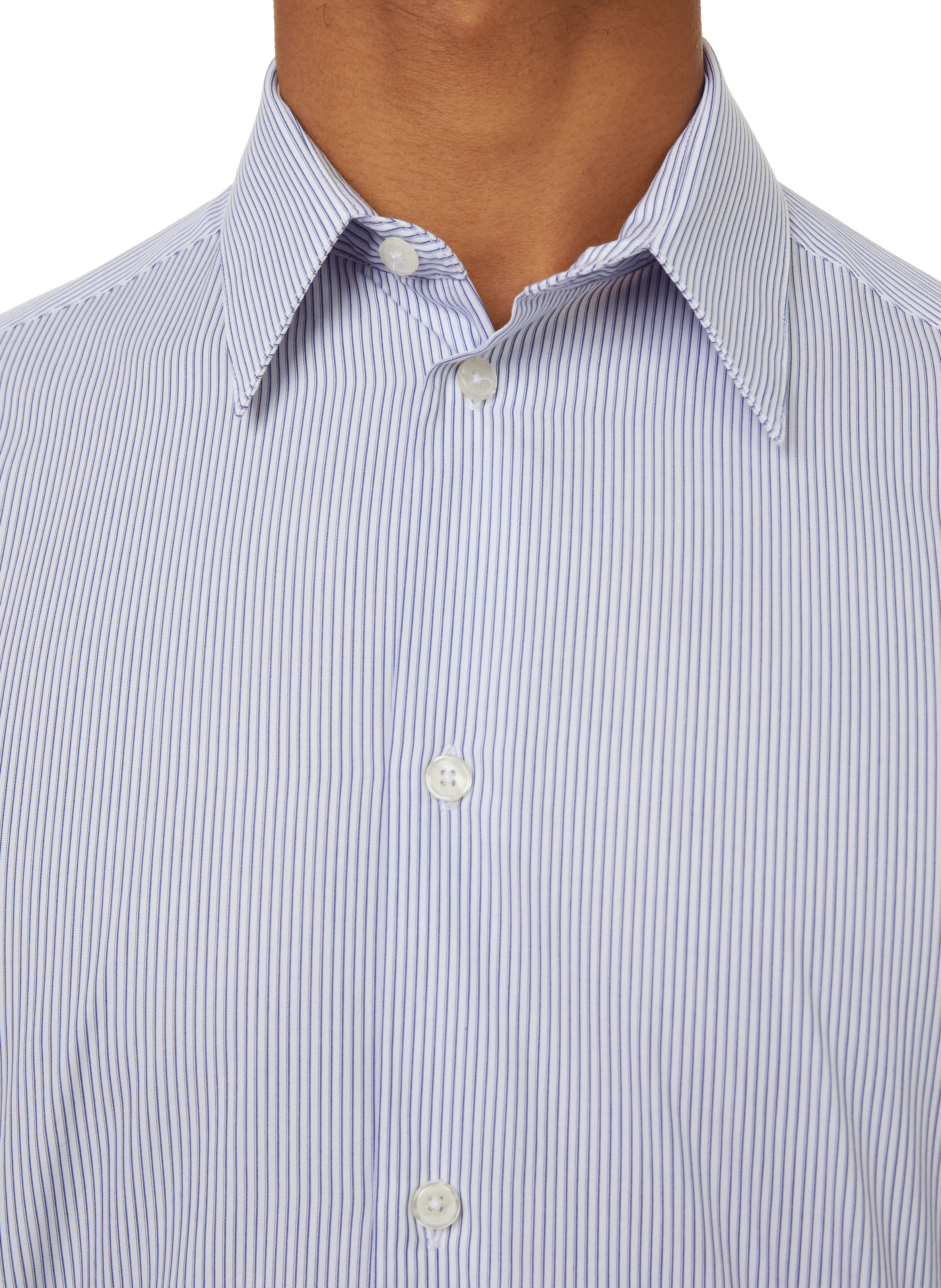 Chemise rayé en coton AU PRINTEMPS PARIS Bleu