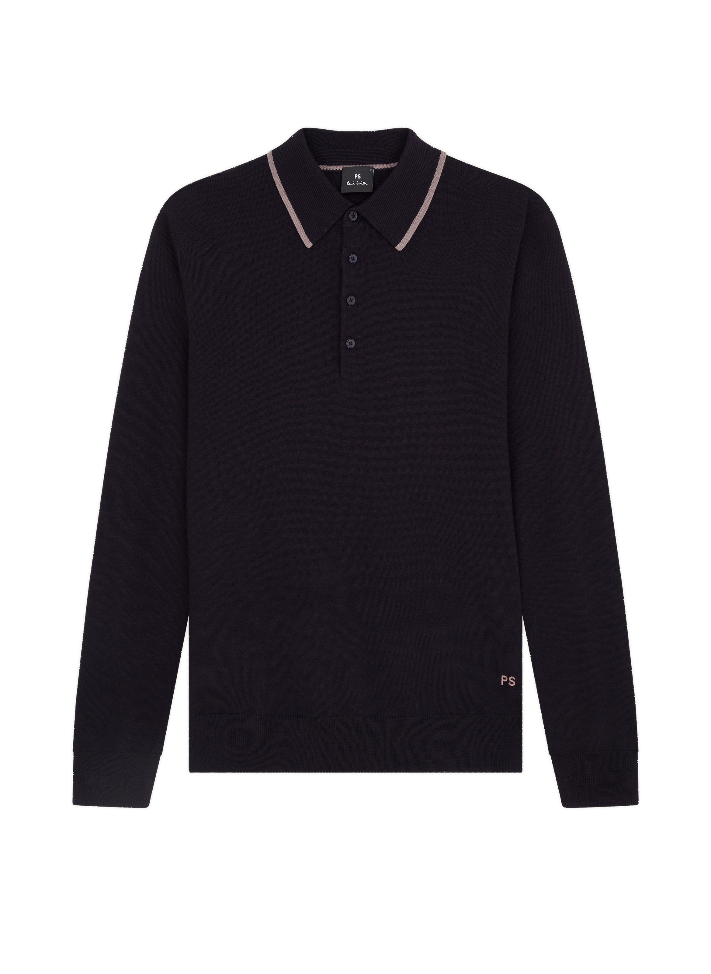 Polo en maille à manches longues