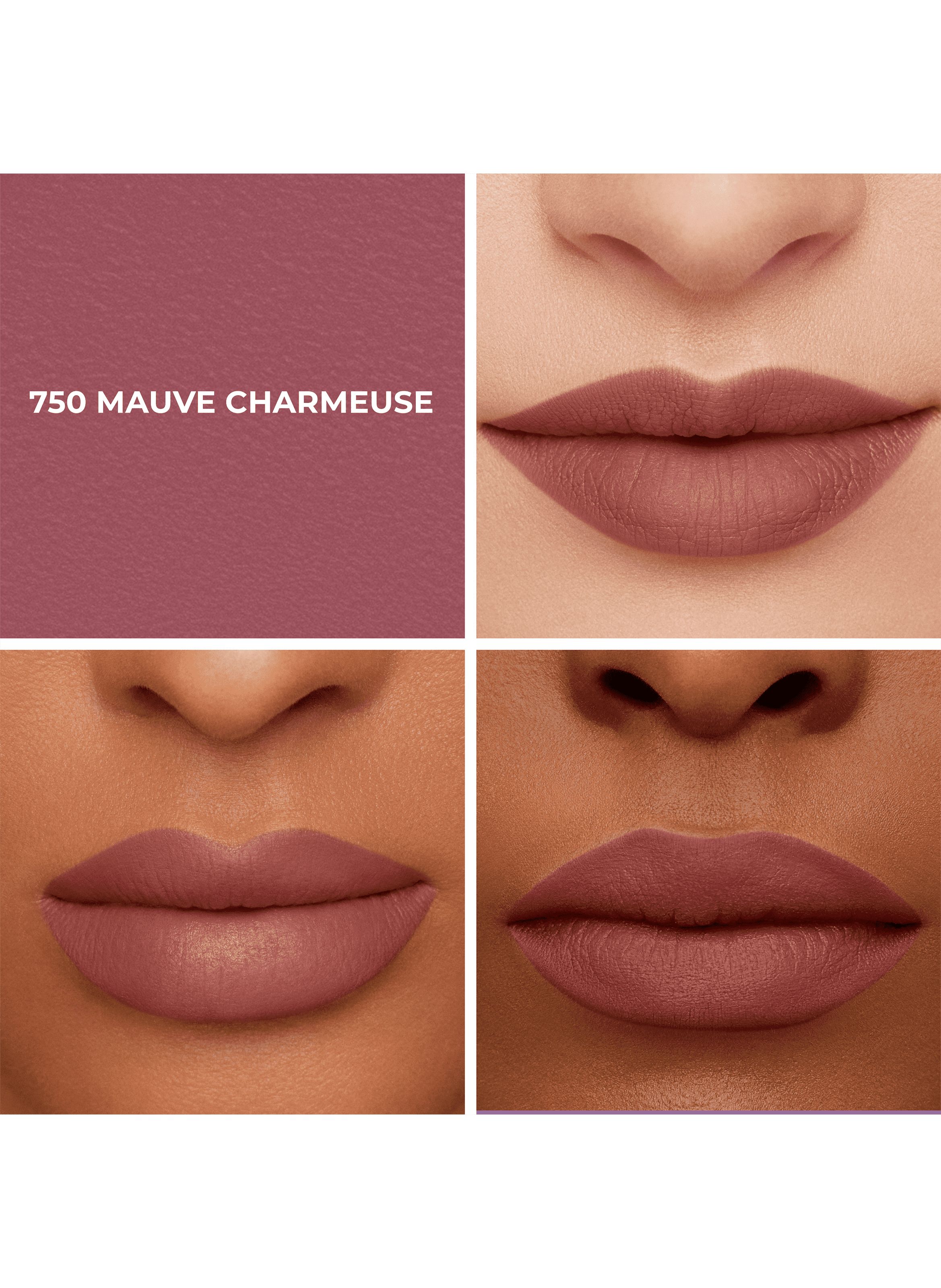 Caviar Smoothing Matte Lipstick LAURA MERCIER 750 mauve charmeuse 