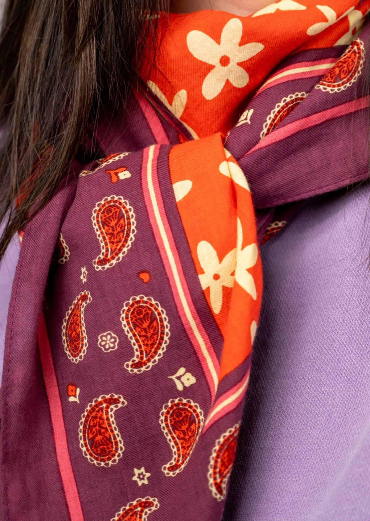 Foulard en coton biologique BILLYBELT Rouge