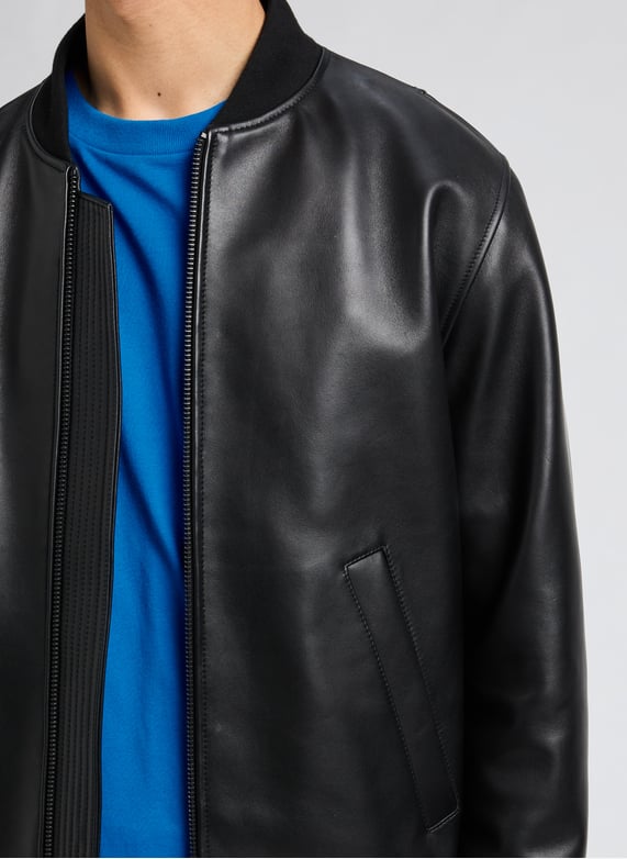 Blouson Fox en cuir | Noir by SAISON 1865 Blouson Fox en cuir Noir