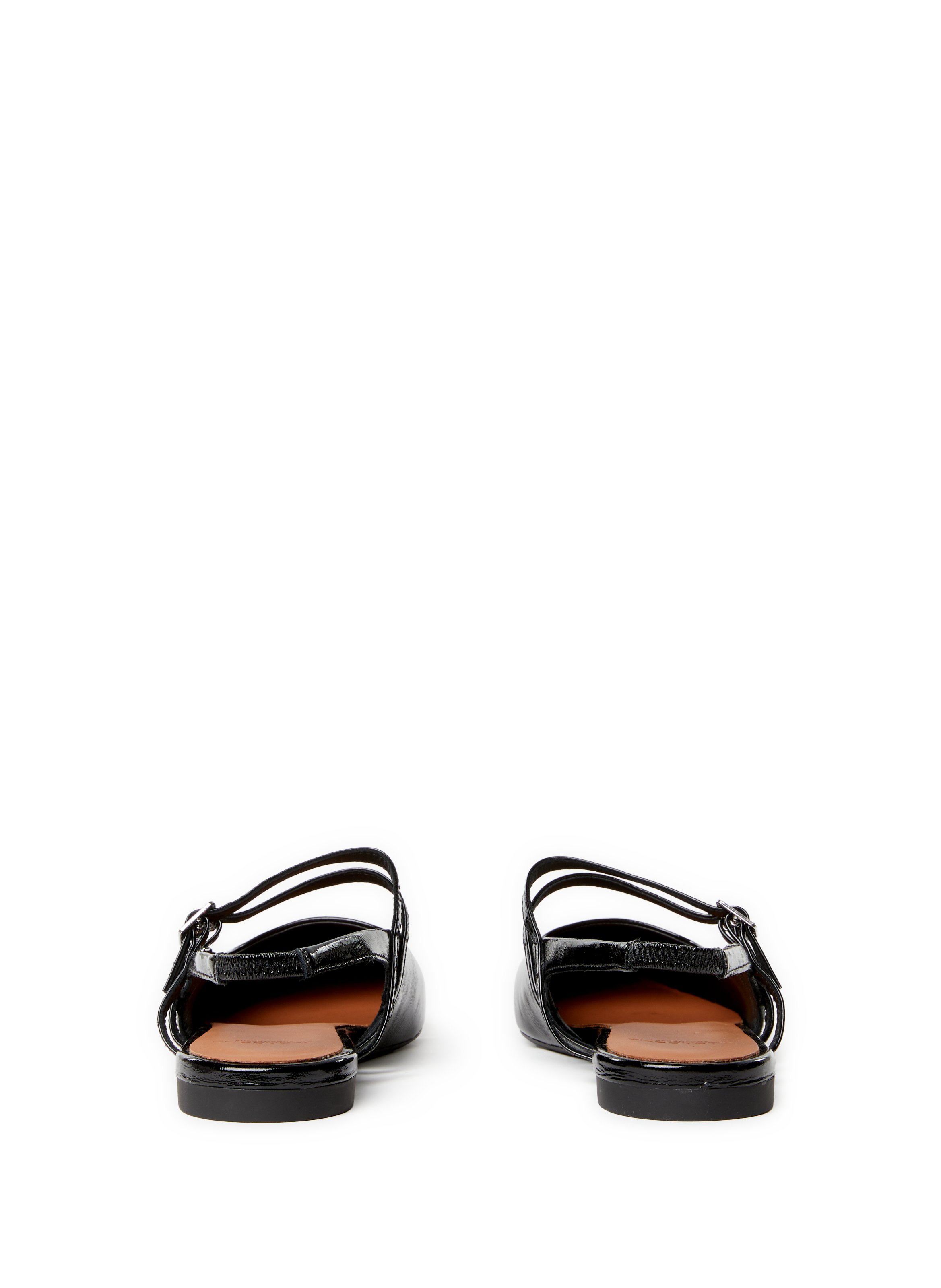 Sling back ballet flats Black