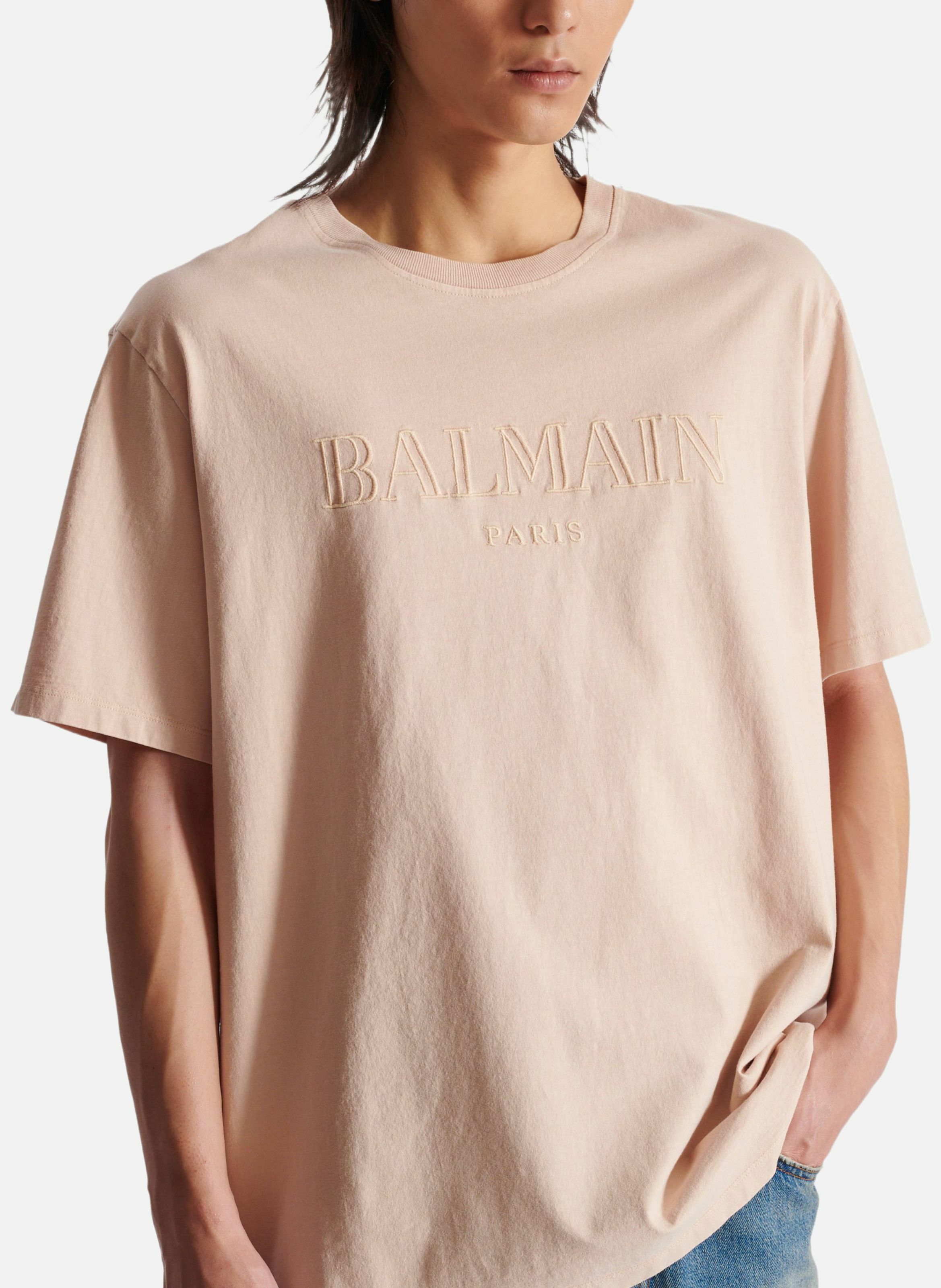T-shirt ample avec broderie balmain vintage BALMAIN Beige