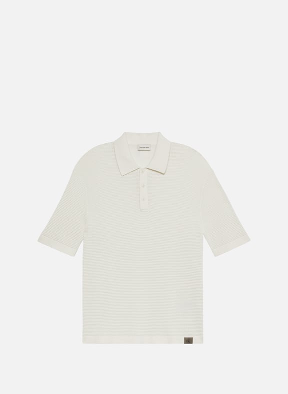 Polo texturé Blanc by CALVIN KLEIN CALVIN KLEIN Polo texturé Blanc
