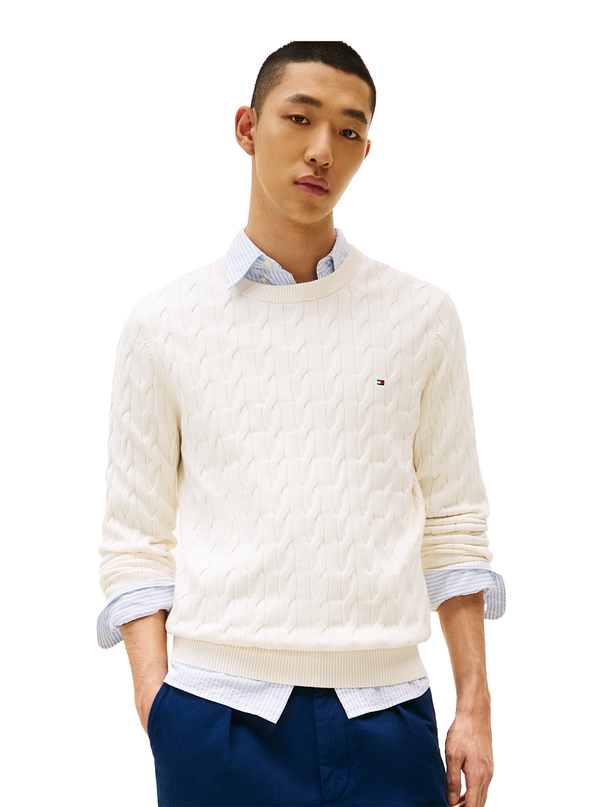 TOMMY HILFIGER Cable knit jumper Beige
