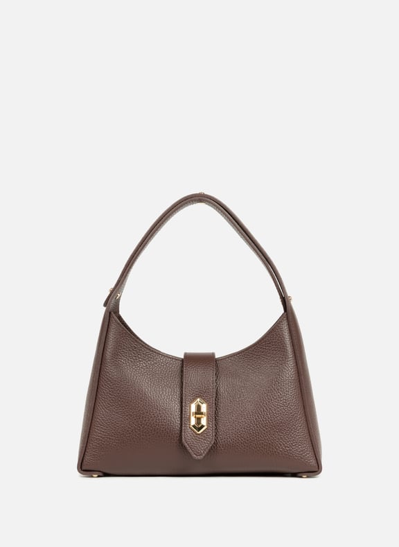 Sac hobo - top double Marron by LANCASTER LANCASTER Sac hobo - top double Marron