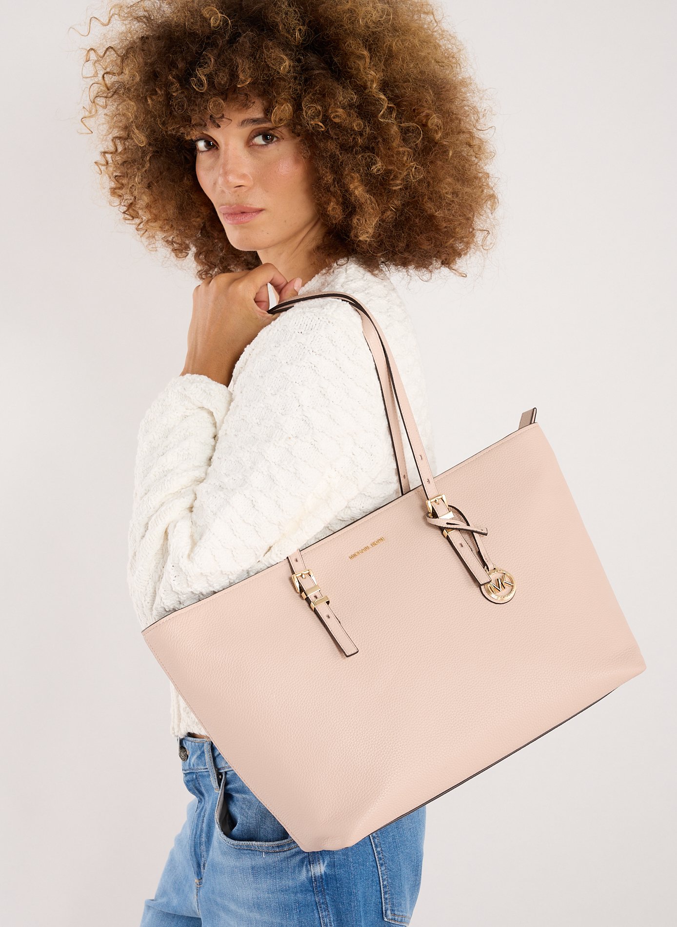 Sac cabas en cuir Grand Quinn MICHAEL KORS Rose