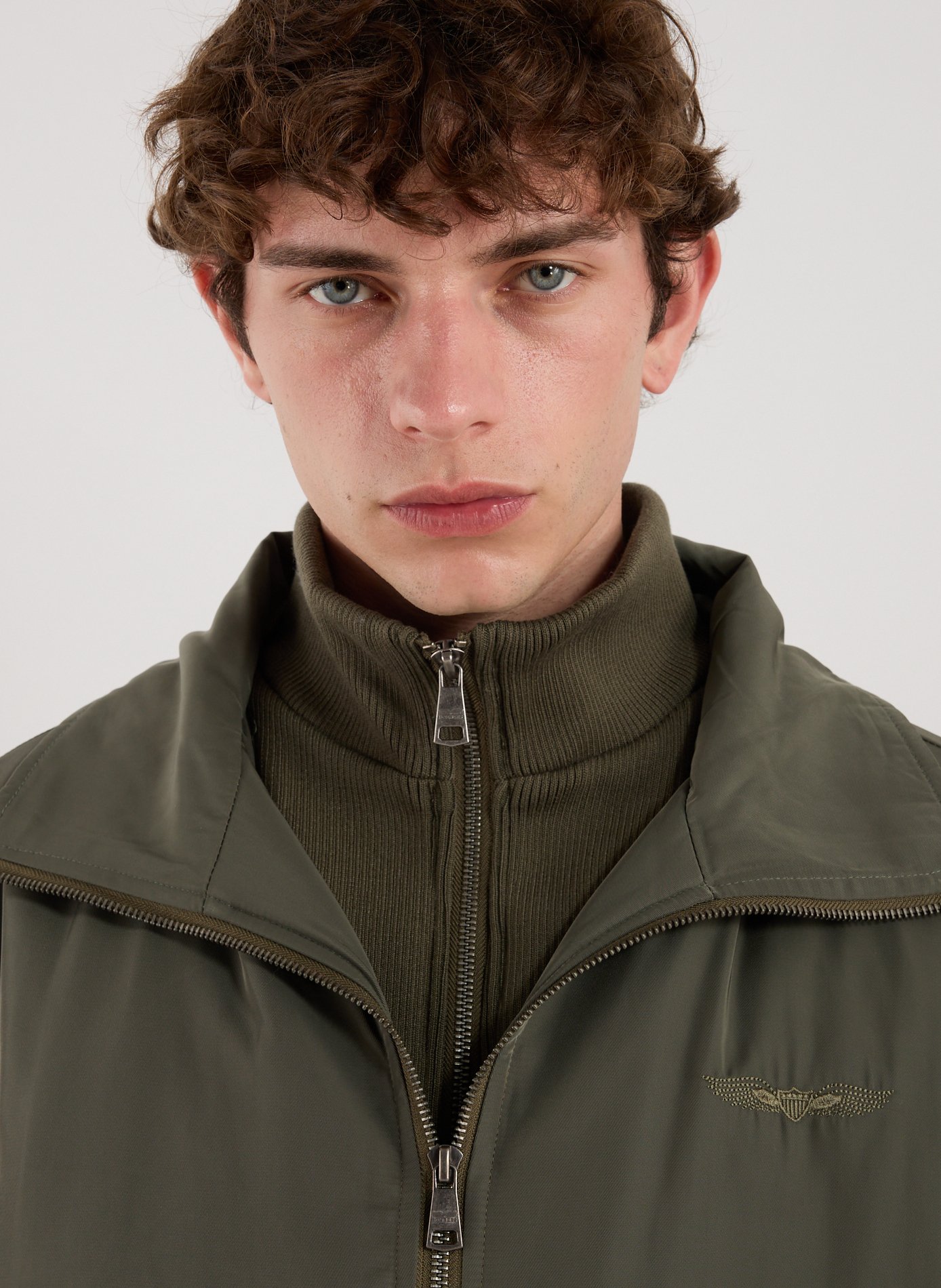 Bomber ample à col montant BOMBERS ORIGINAL Kaki