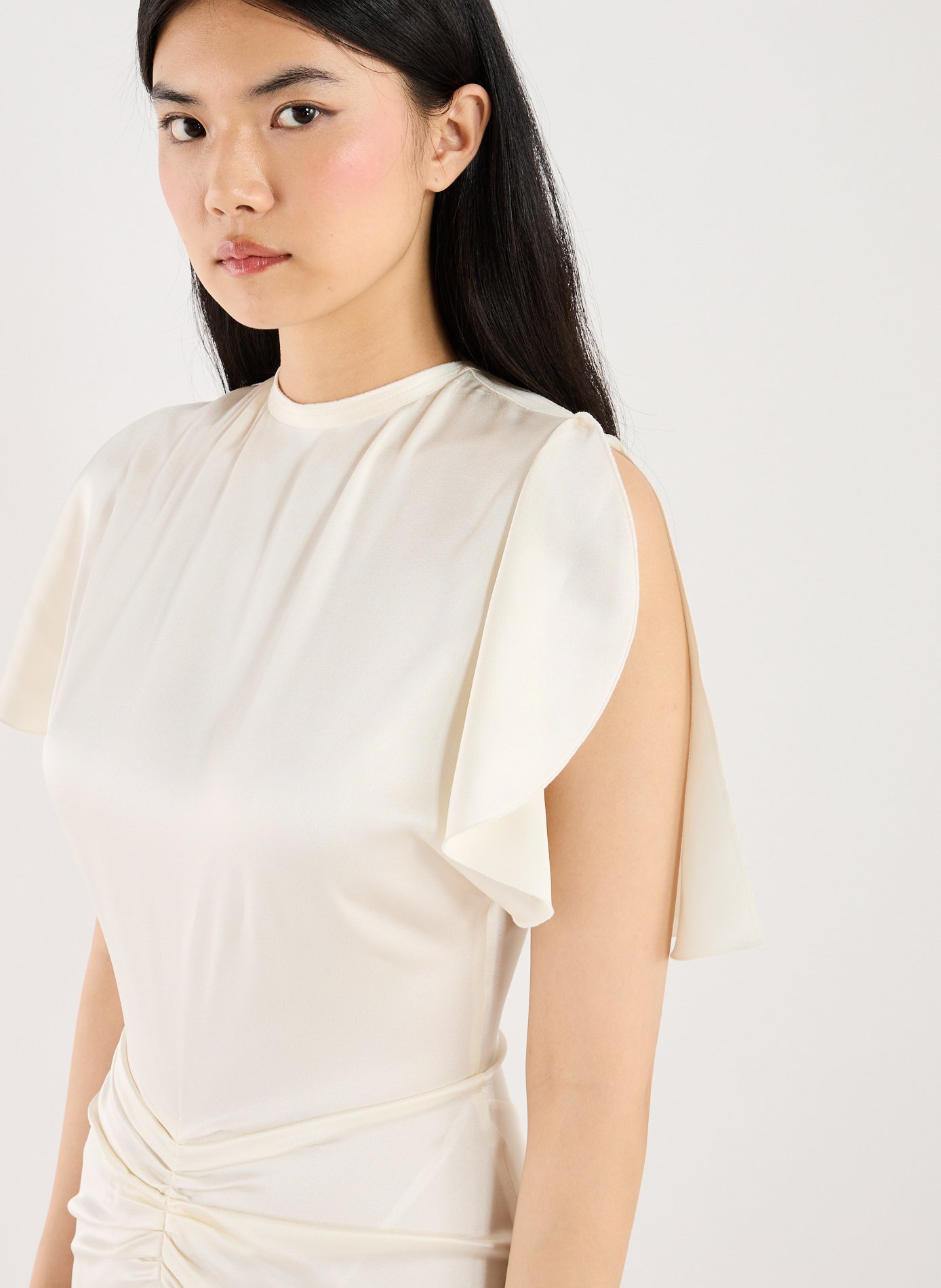 Flowing maxi dress VICTORIA BECKHAM Beige