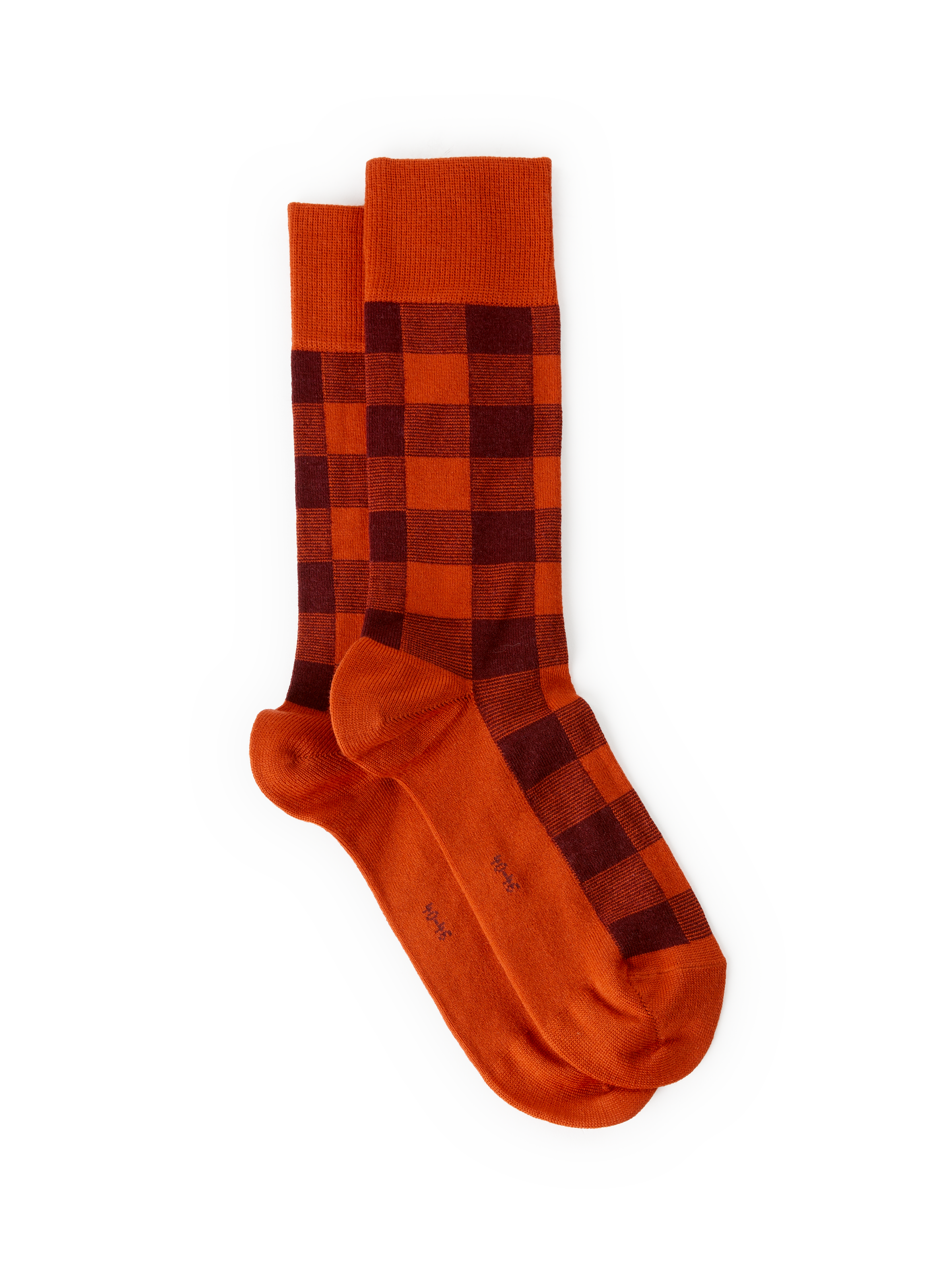 BURLINGTON Checked Socks Orange