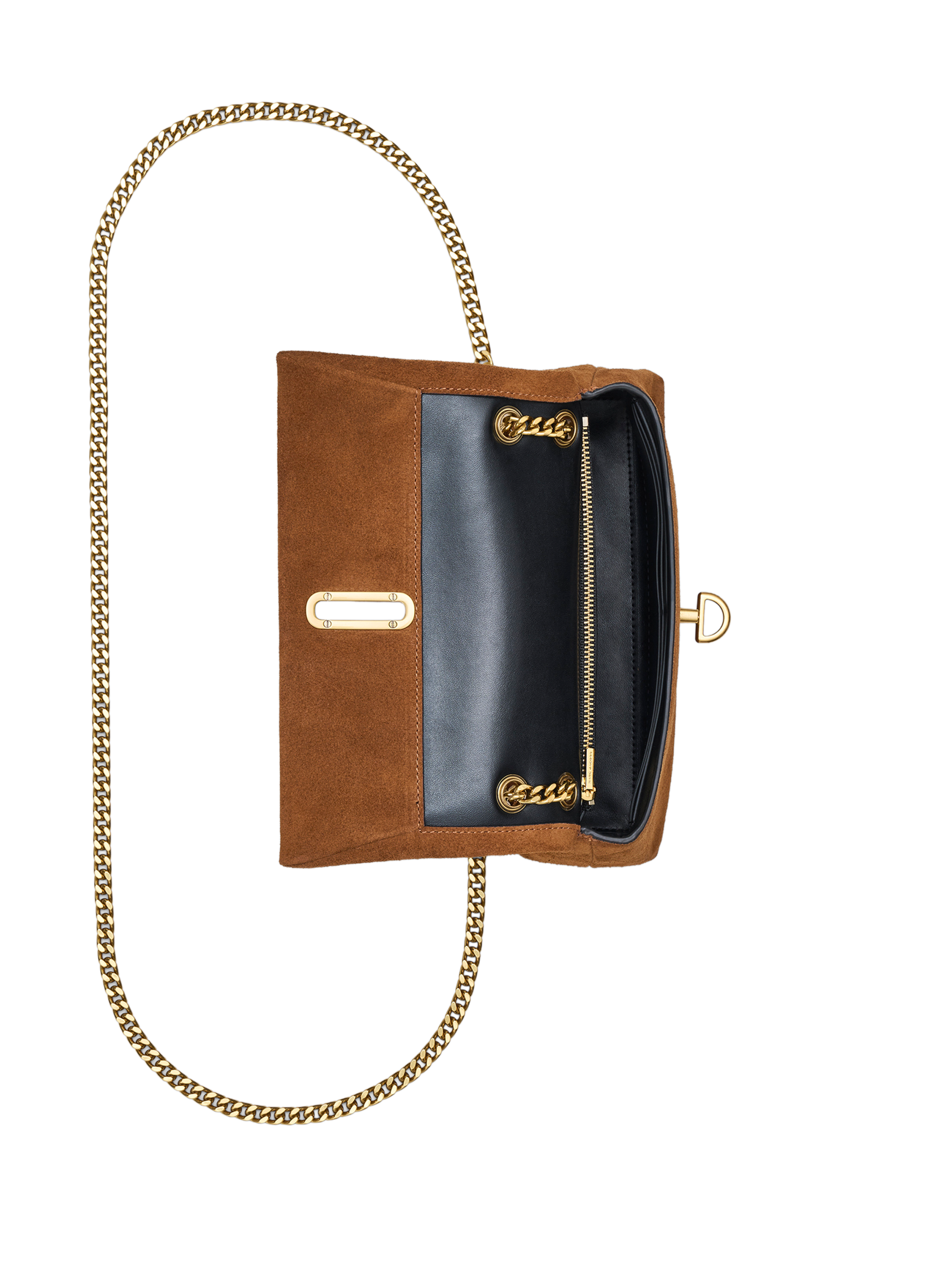 Bag The Suede Dual Chain Mini Bag MARC JACOBS Brown